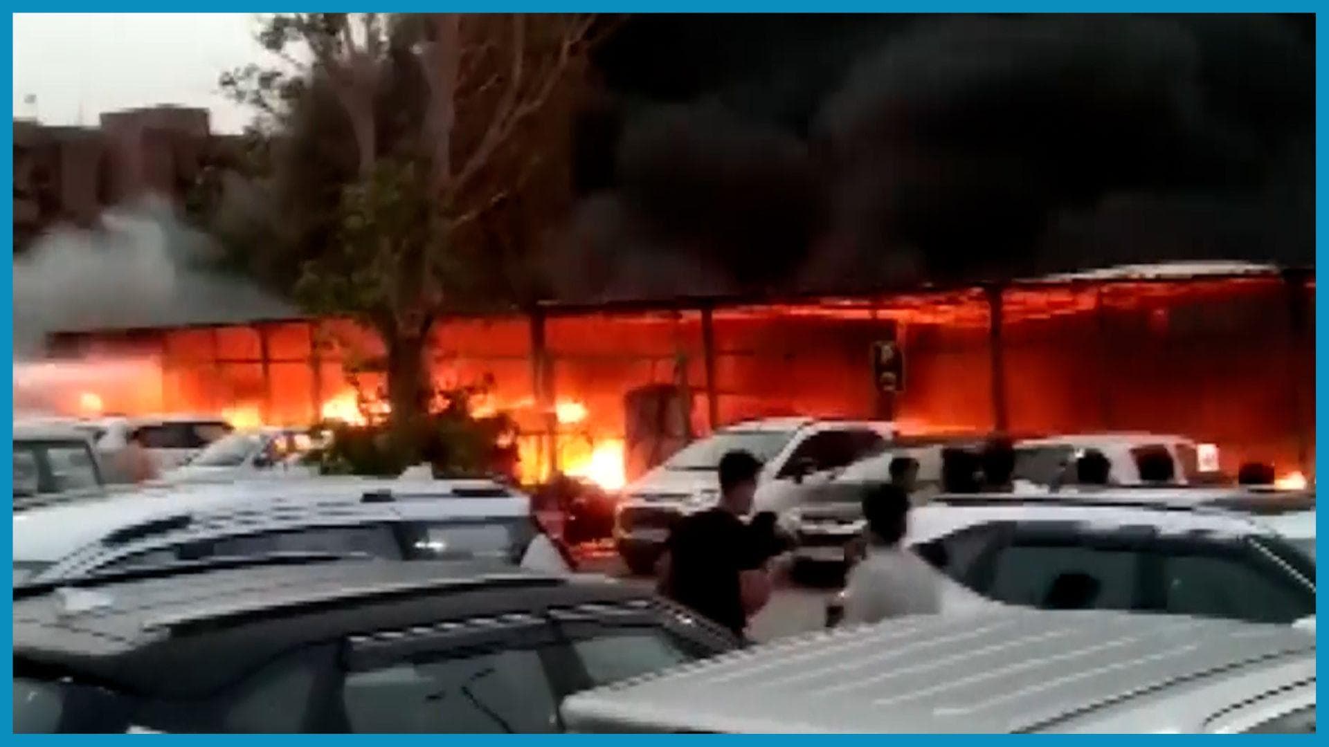 On Camera | vehicles damaged as fire breaks out at Delhi metro parking
