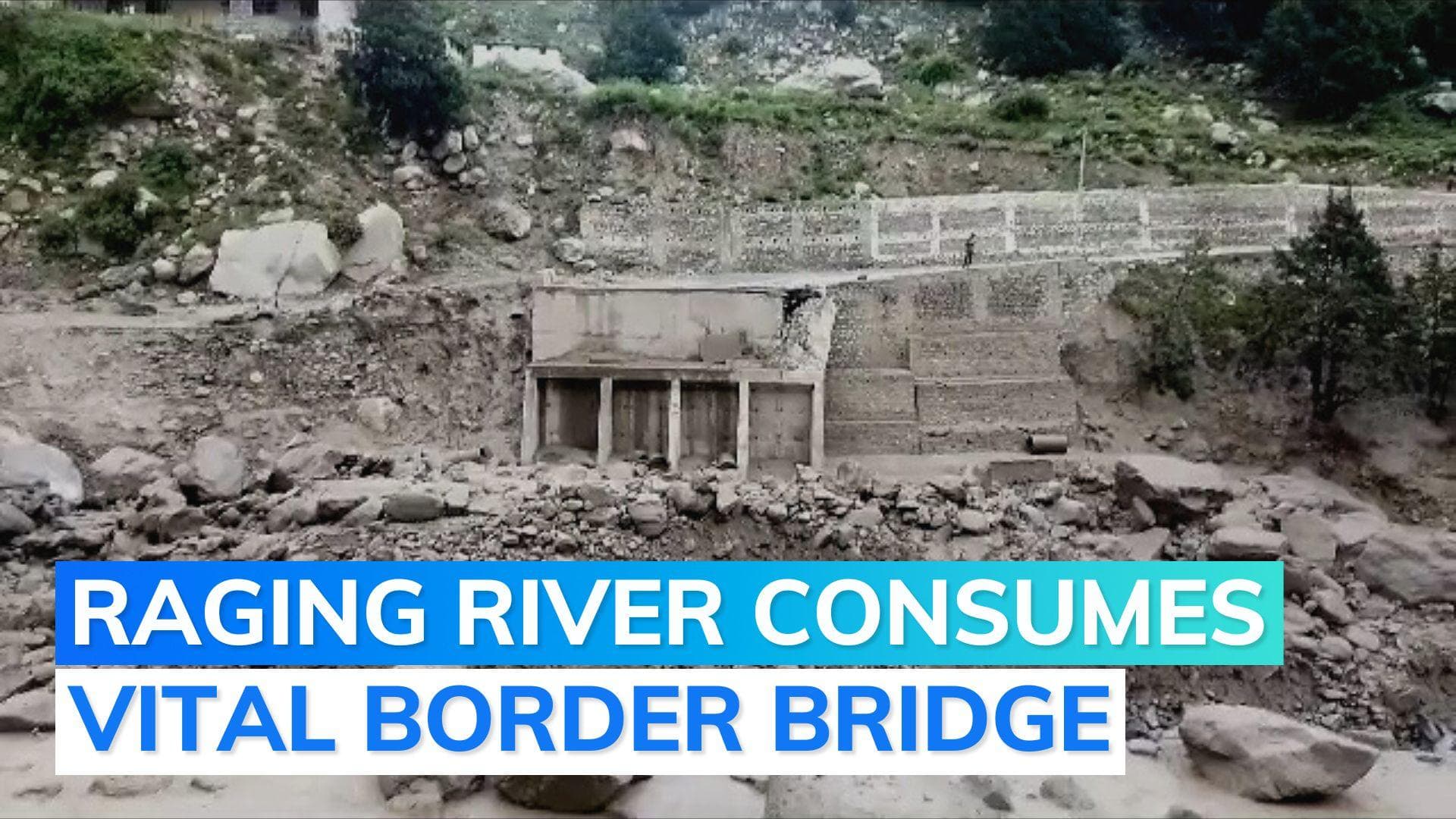 Floods wash away bridge, contact lost several border villages in Uttarakhand