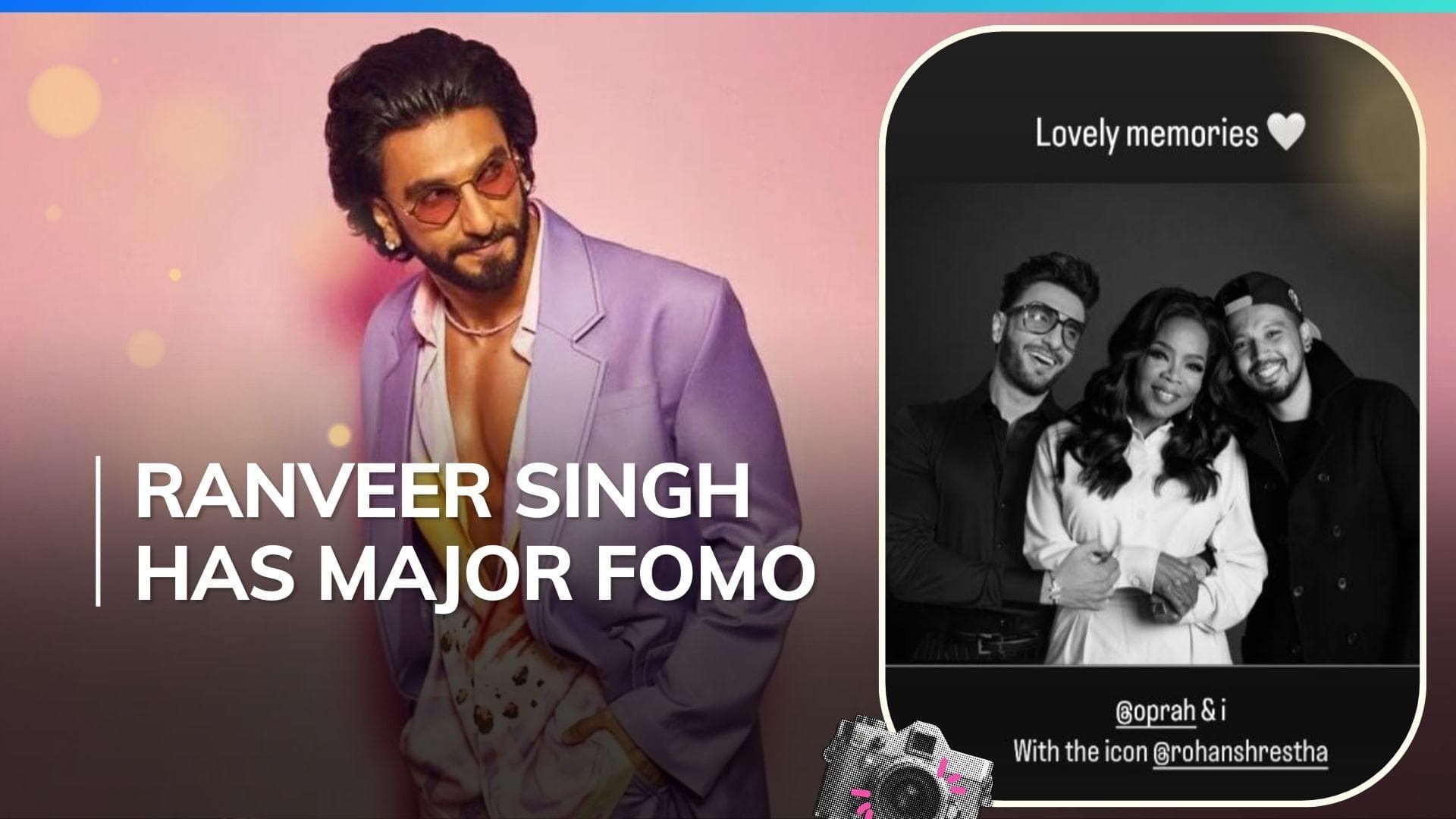 Ranveer Singh playfully drops photoshopped picture with Oprah Winfrey: ‘Lovely memories’
