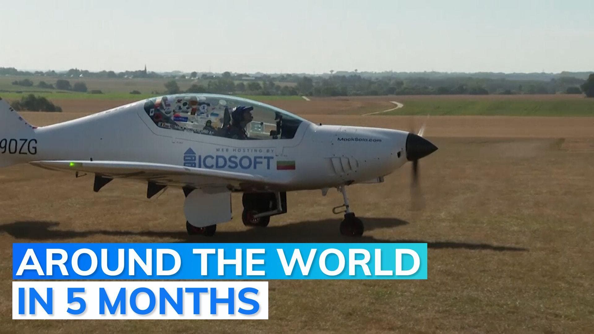 Belgian teen pilot sets age record for solo flight around world