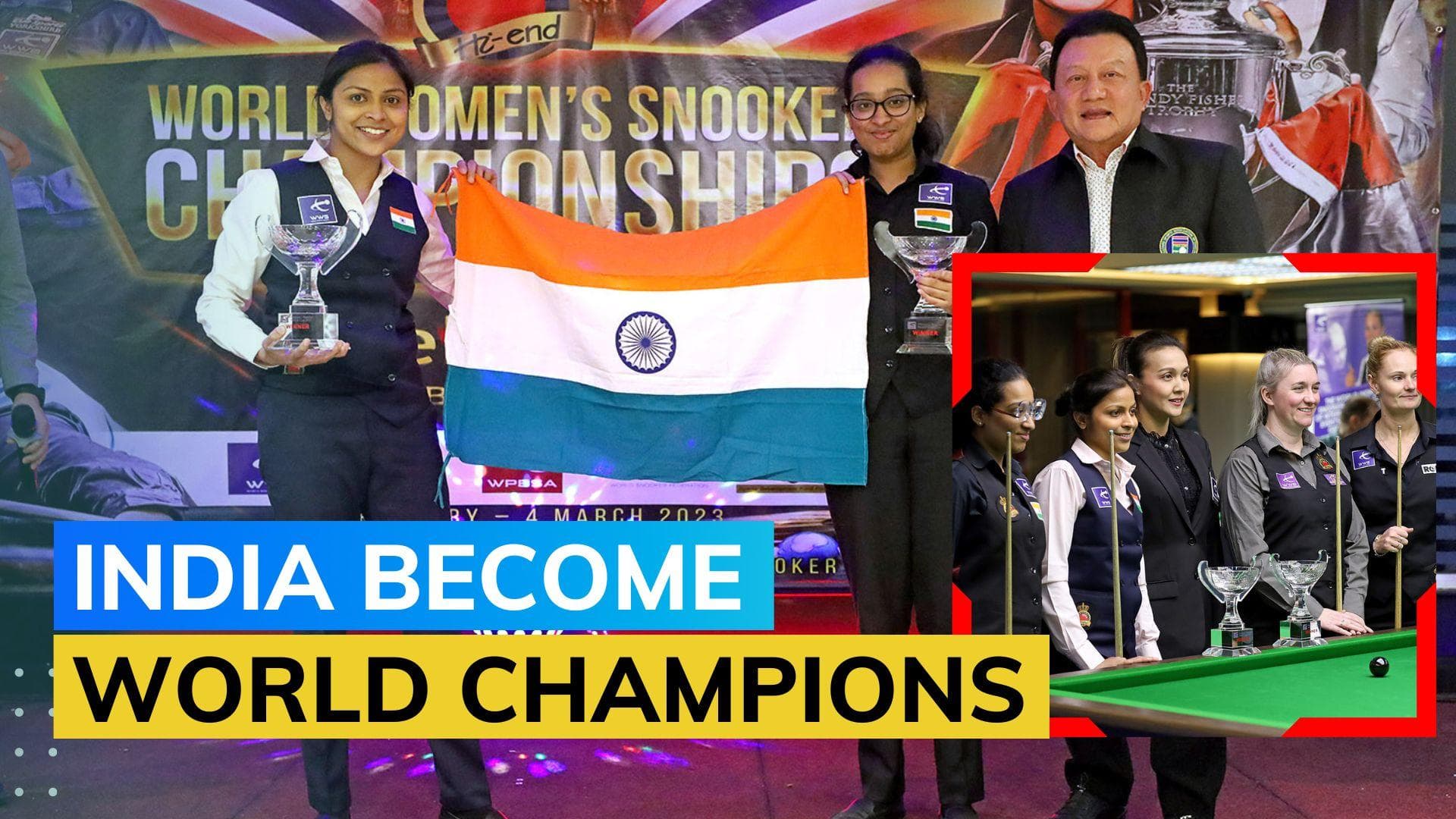 India stun England to win 2023 Women's Snooker World Cup