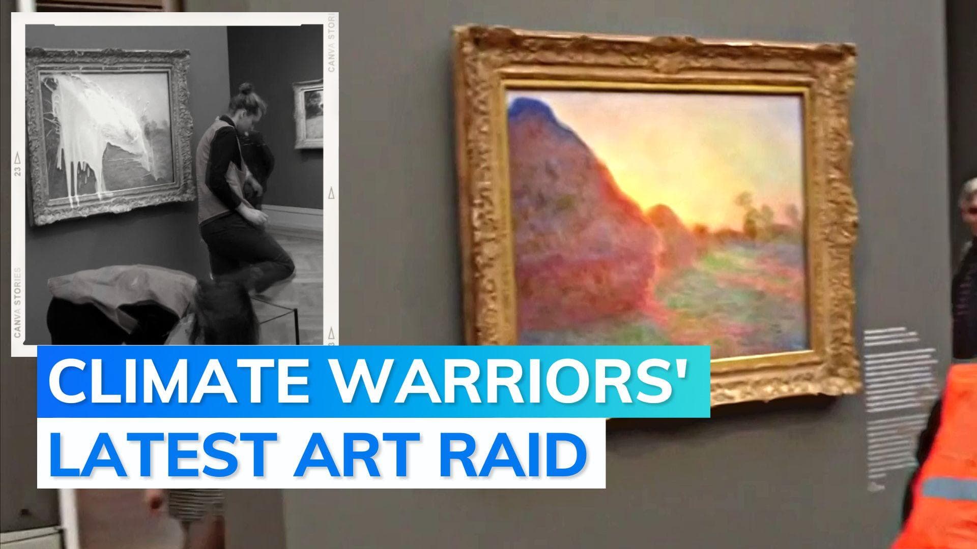 Now, climate activists throw mashed potatoes on Monet artwork in Germany