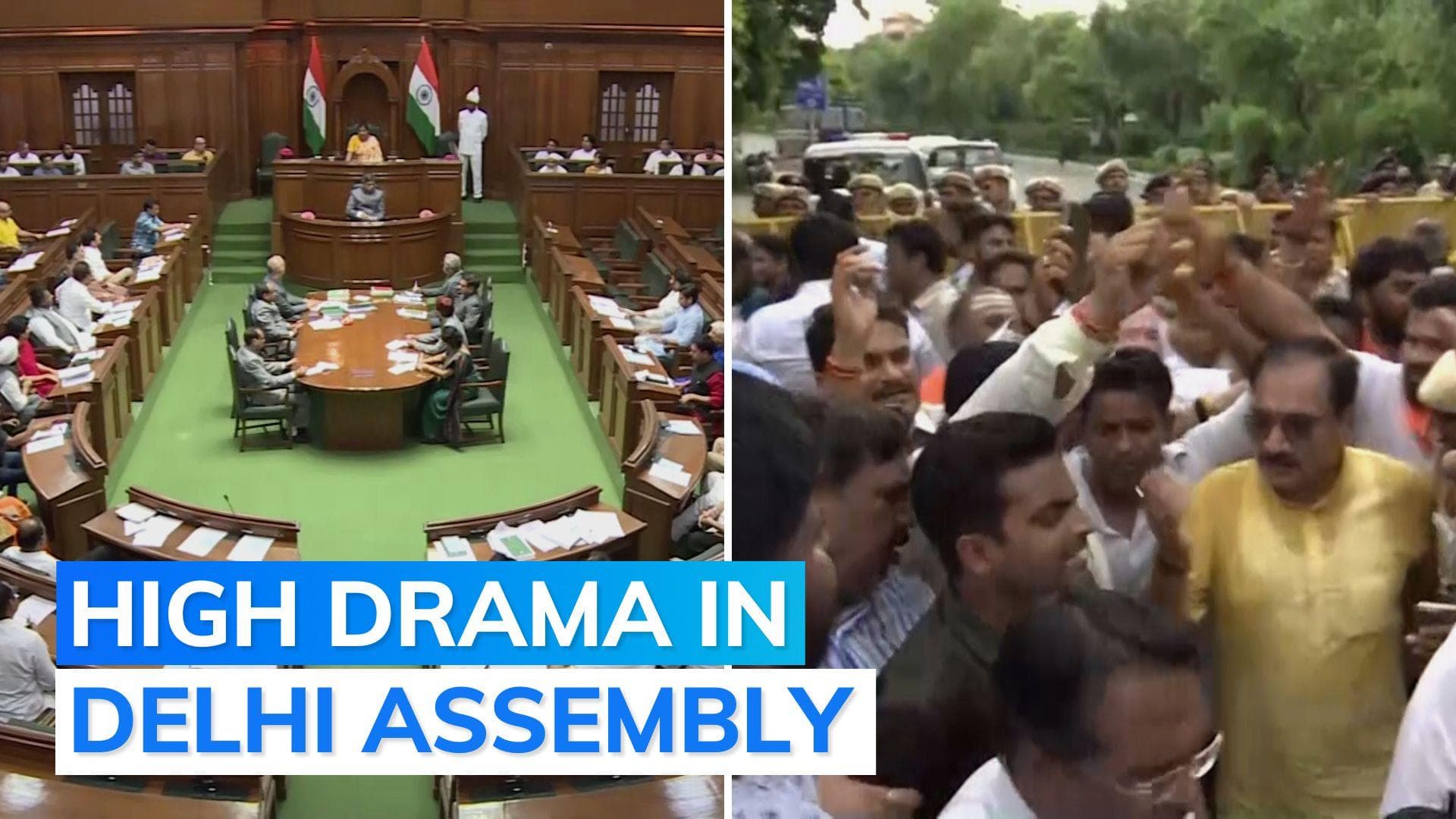 Delhi Assembly session: BJP MLAs marshalled out for protesting against discussion on Manipur