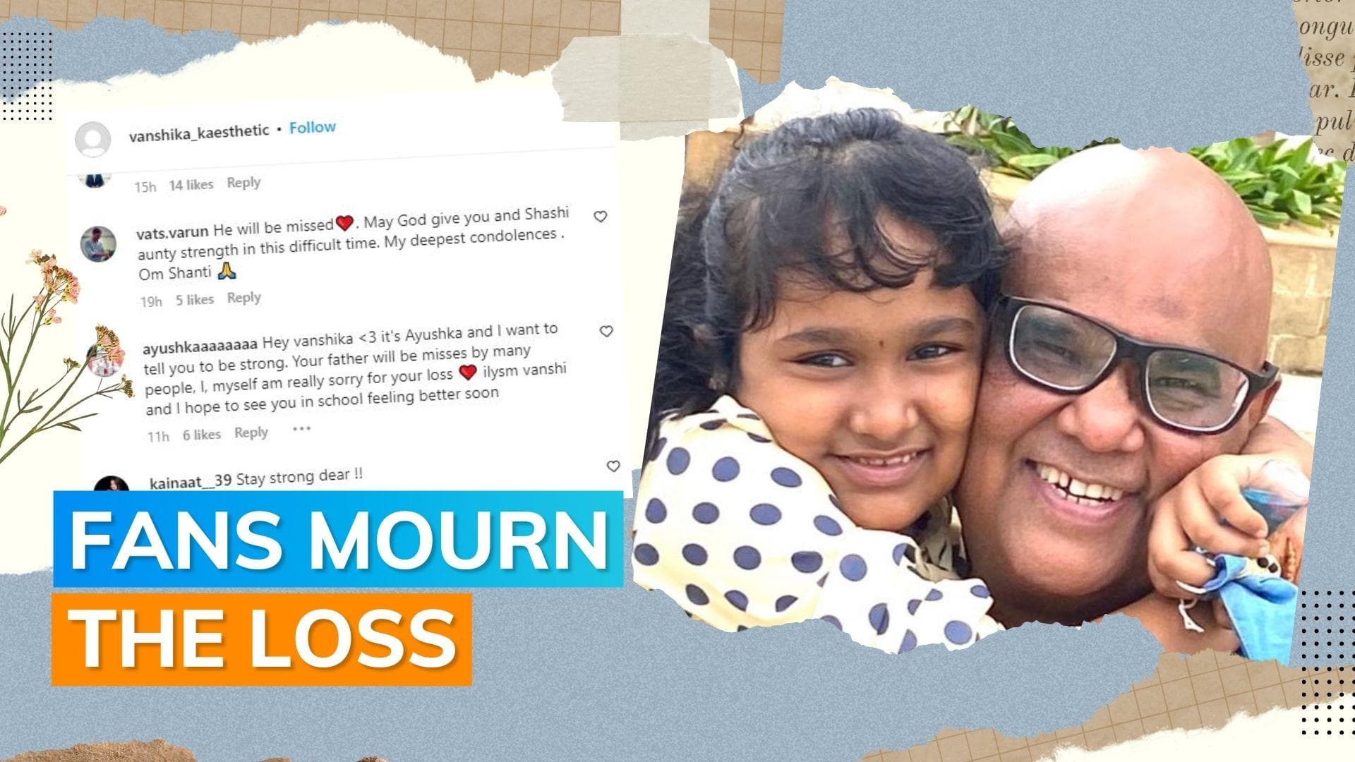 Satish Kaushik's daughter Vanshika shares adorable picture with him, netizens get emotional