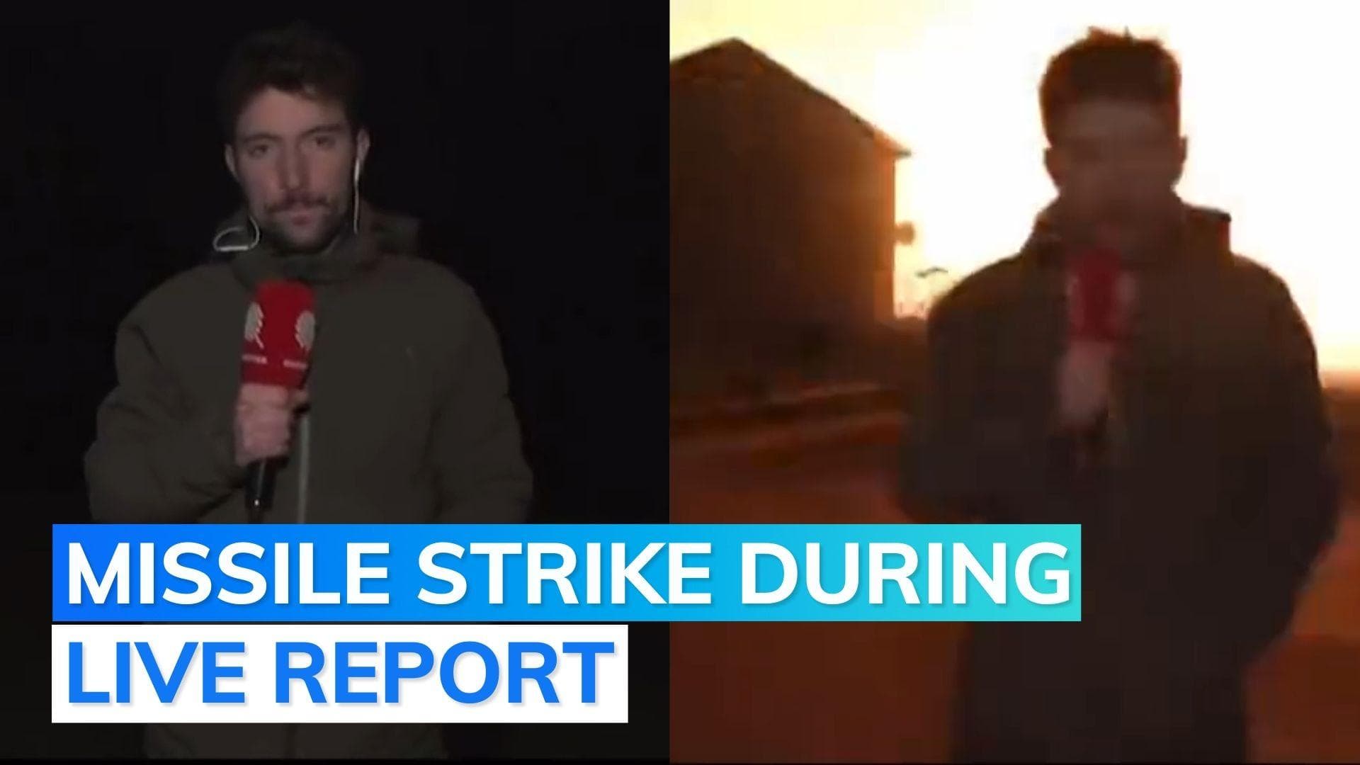 Video: French journalist's narrow escape from Russian missile captured live