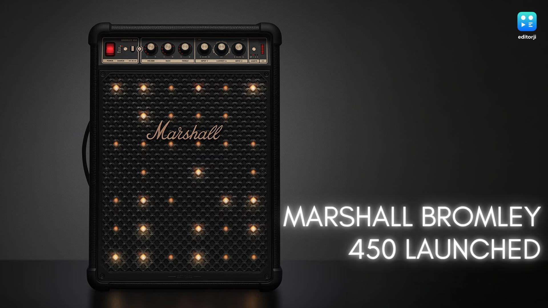 Marshall Bromley 450 Launched In India With 360-Degree Sound, 40-Hour Battery & Karaoke Support