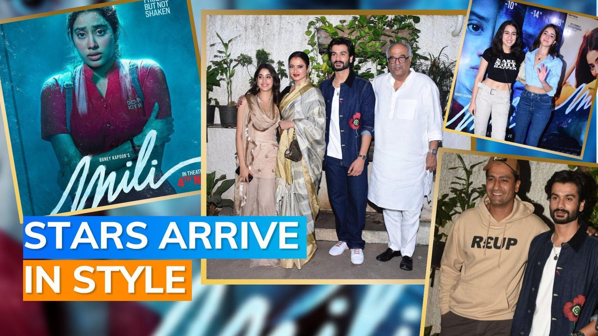 ‘Mili’ screening: Janhvi Kapoor poses with Rekha; Sara Ali Khan, Ananya Panday and others attend