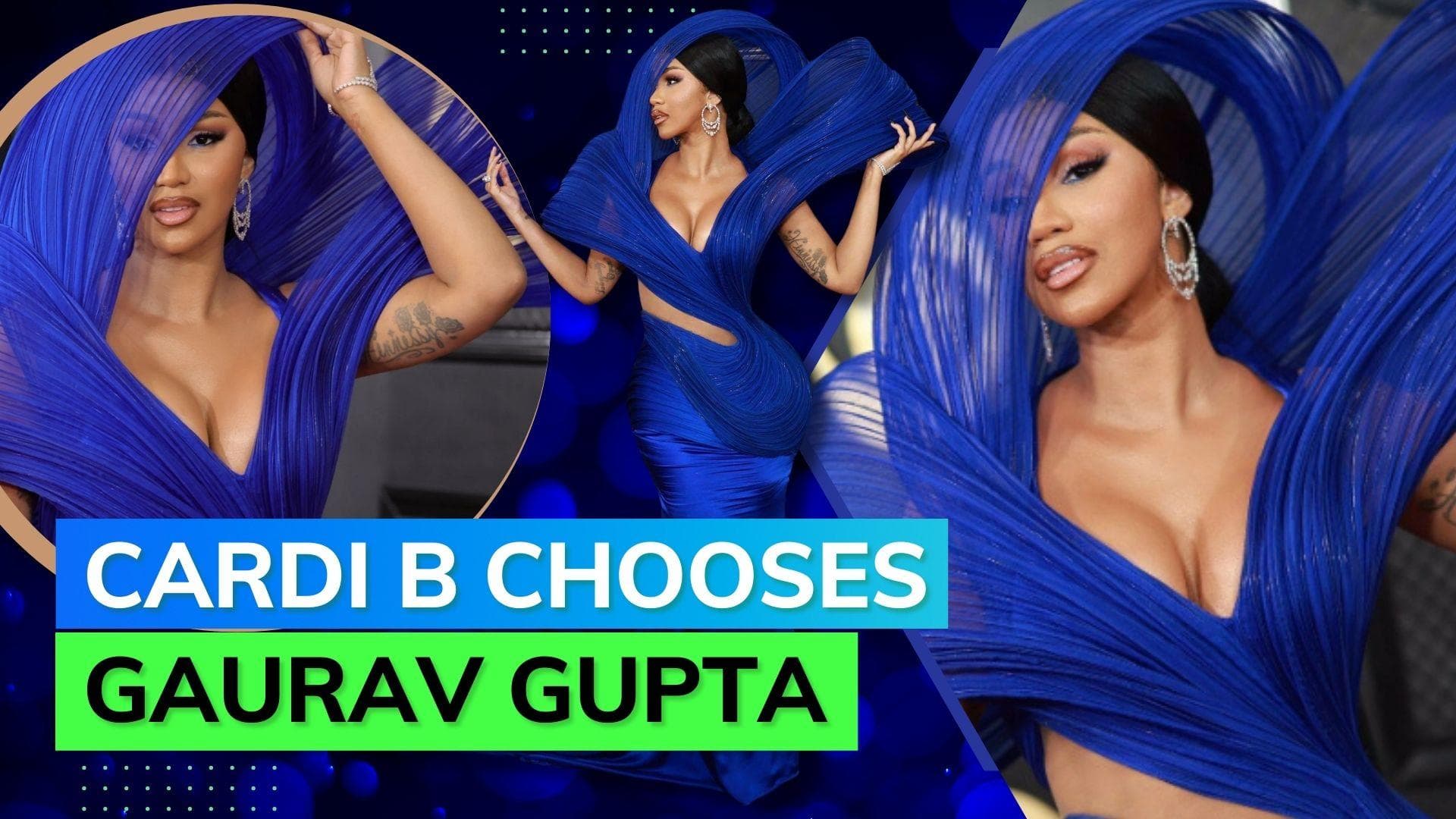 Grammys 2023: Cardi B steals the show in Gaurav Gupta's couture