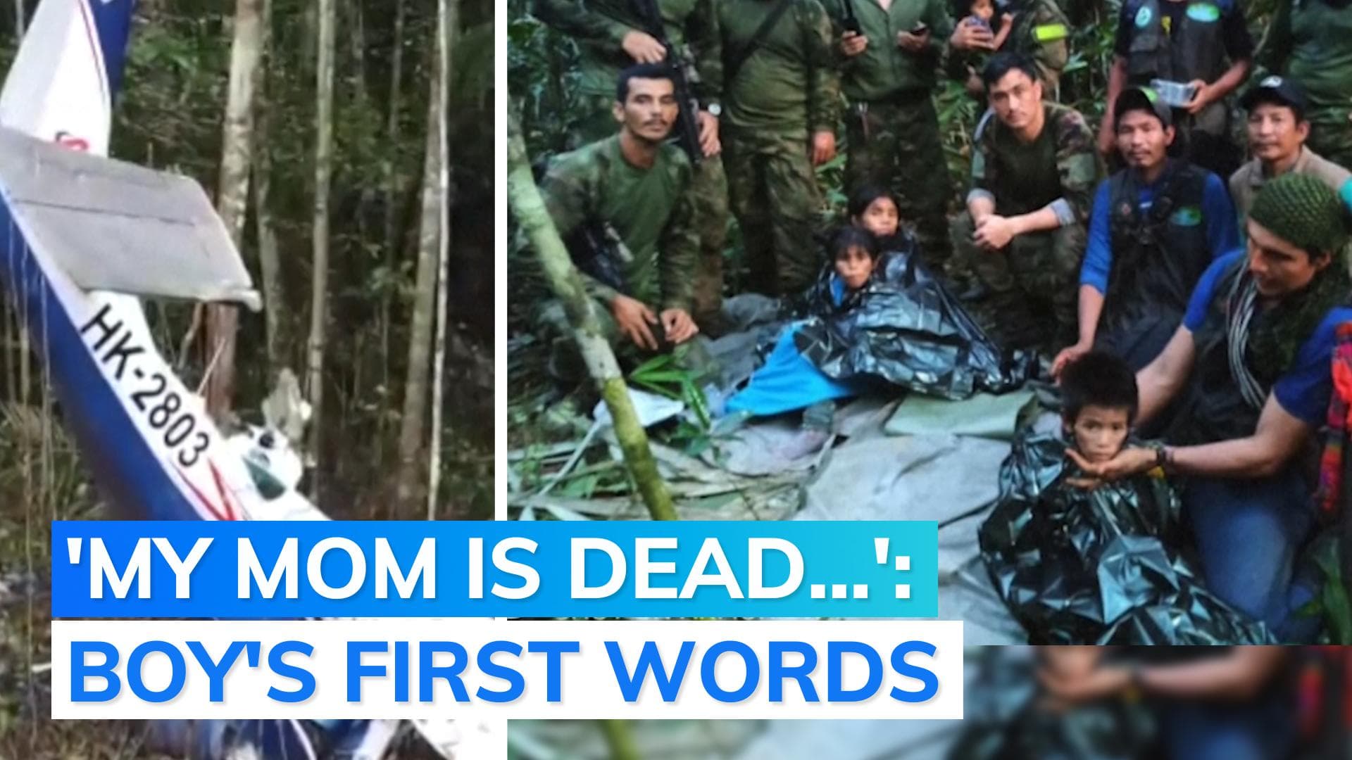 Colombia jungle rescue: watch first thing children said after being found