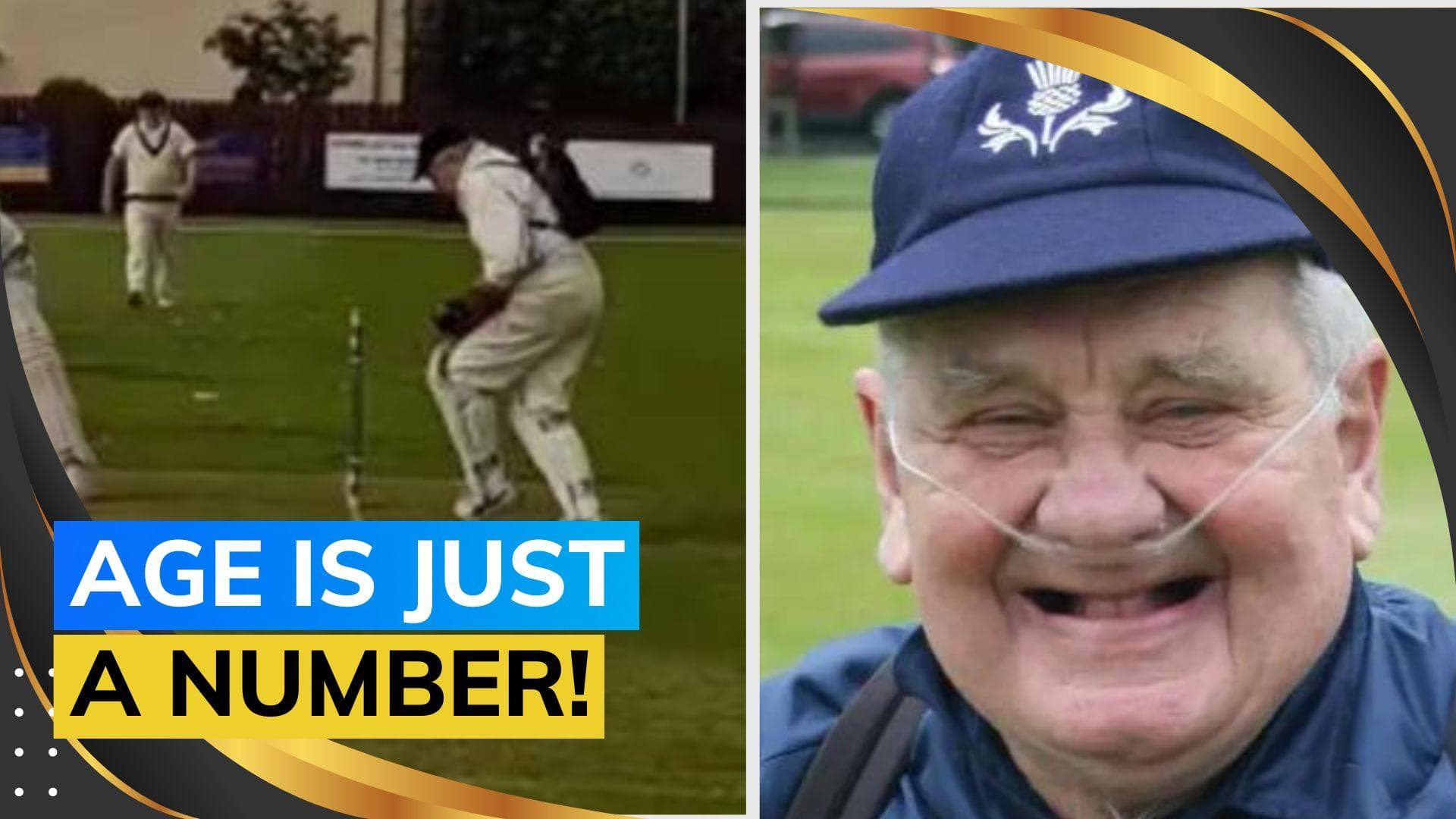 Watch: 83-year-old former Scotland star plays cricket with oxygen cylinder on his back | Viral video