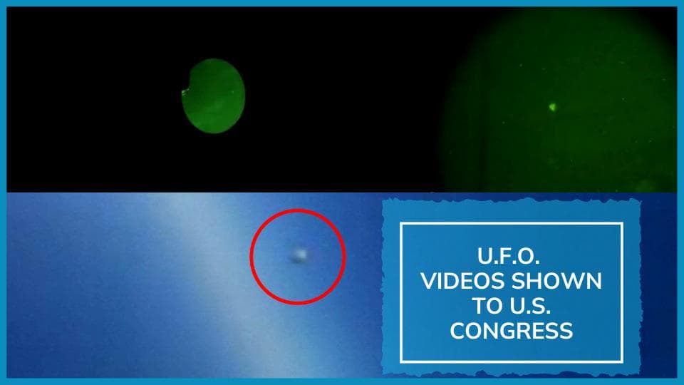US spies show UFO videos at Congressional hearing on increasing encounters. Watch what Pentagon revealed