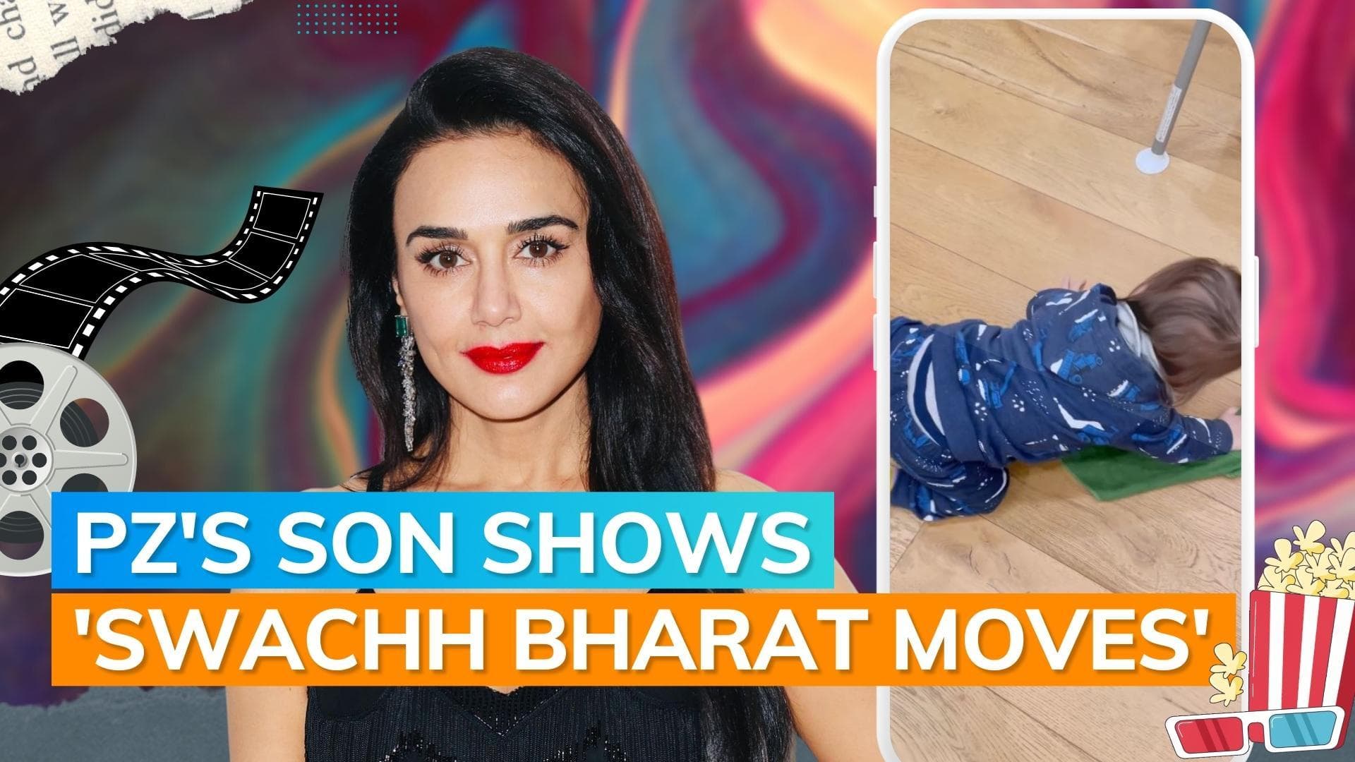 Preity Zinta shares video of son Jai mopping the floor; fans love it