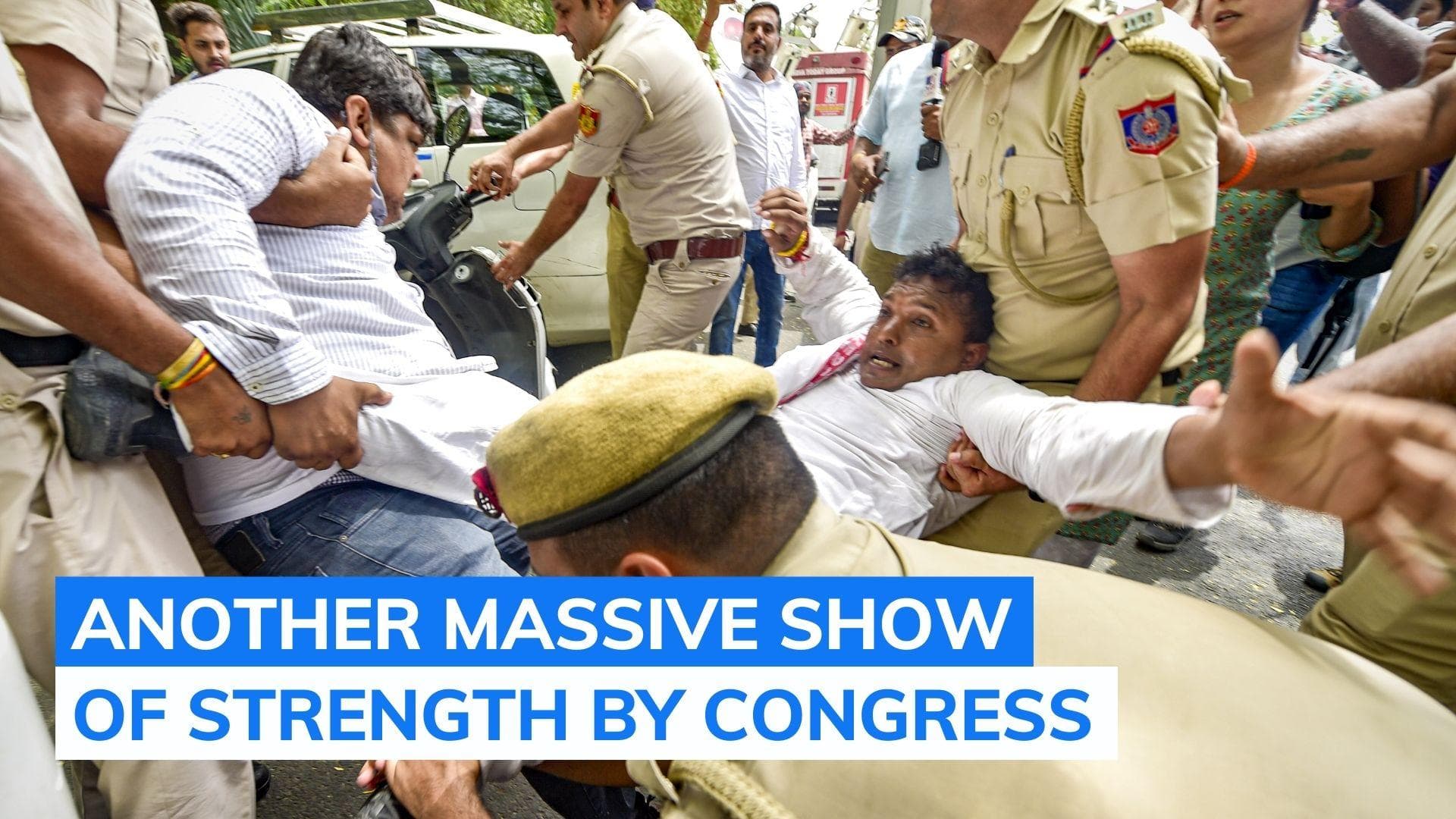 National Herald Case: Congress leaders rally behind Rahul Gandhi, taken into police custody