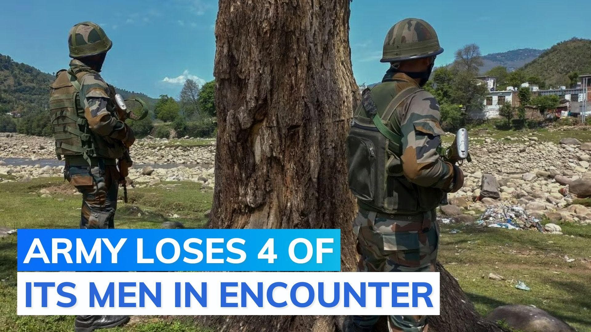 4 army personnel killed in encounter with terrorists in J&K's Rajouri