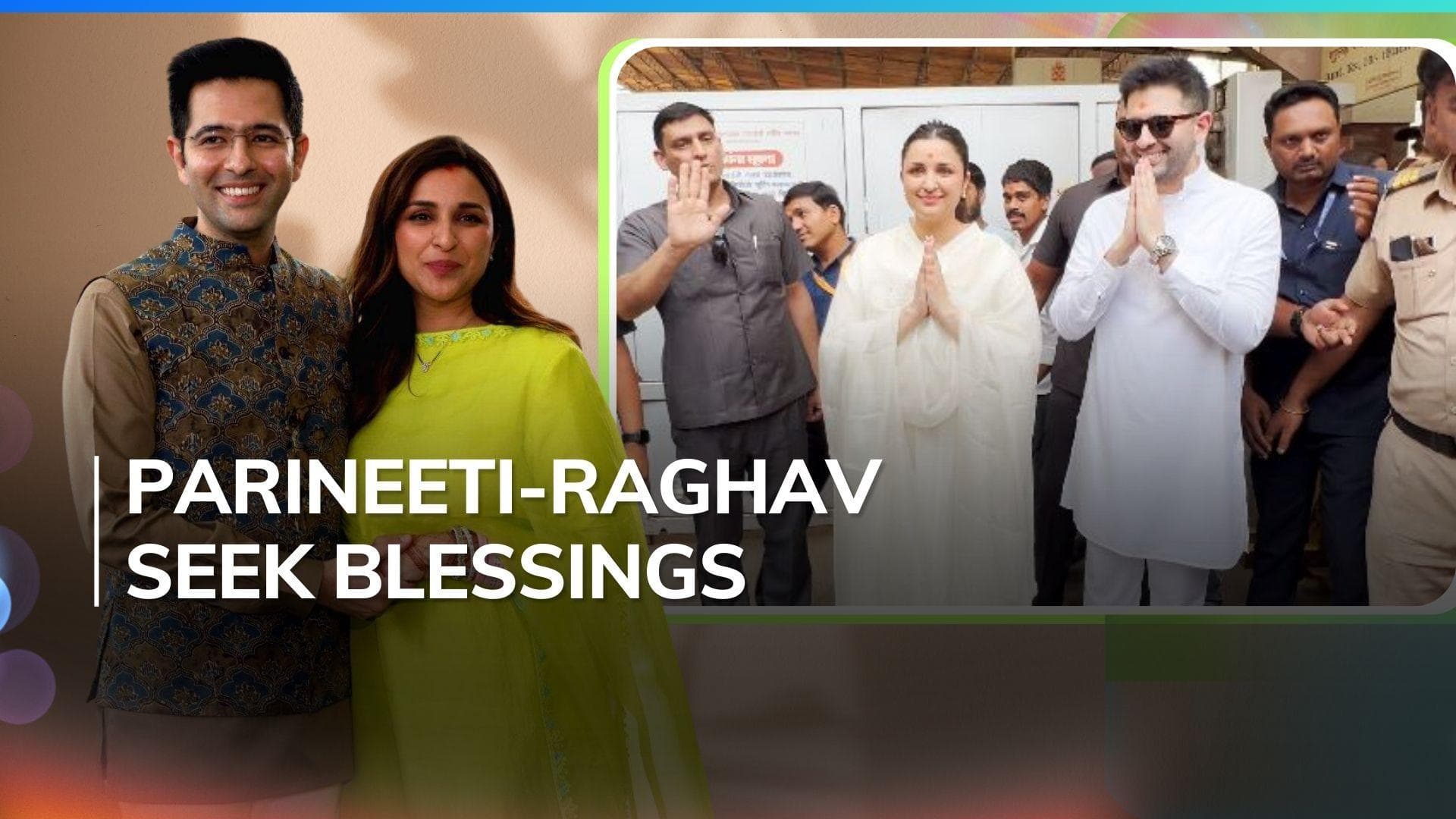 Parineeti Chopra and Raghav Chadha offer prayers at Mumbai’s Siddhivinayak temple post his eye surgery