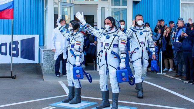 Russian film crew jets off to ISS to film the world's first feature film in space