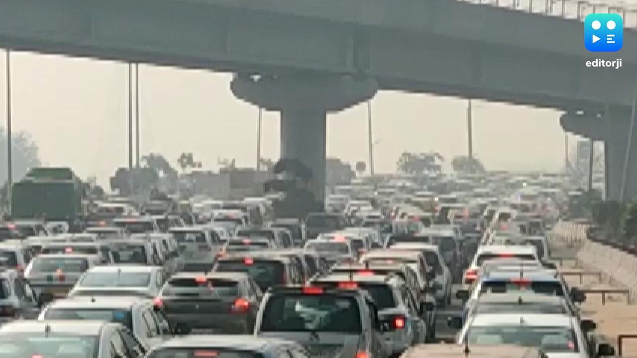 Delhi-Noida Jam: दिल्ली-नोएडा बॉर्डर पर लगा 5km लंबा जाम, ट्रकों की एंट्री बंद होने से बढ़ी मुश्किलें