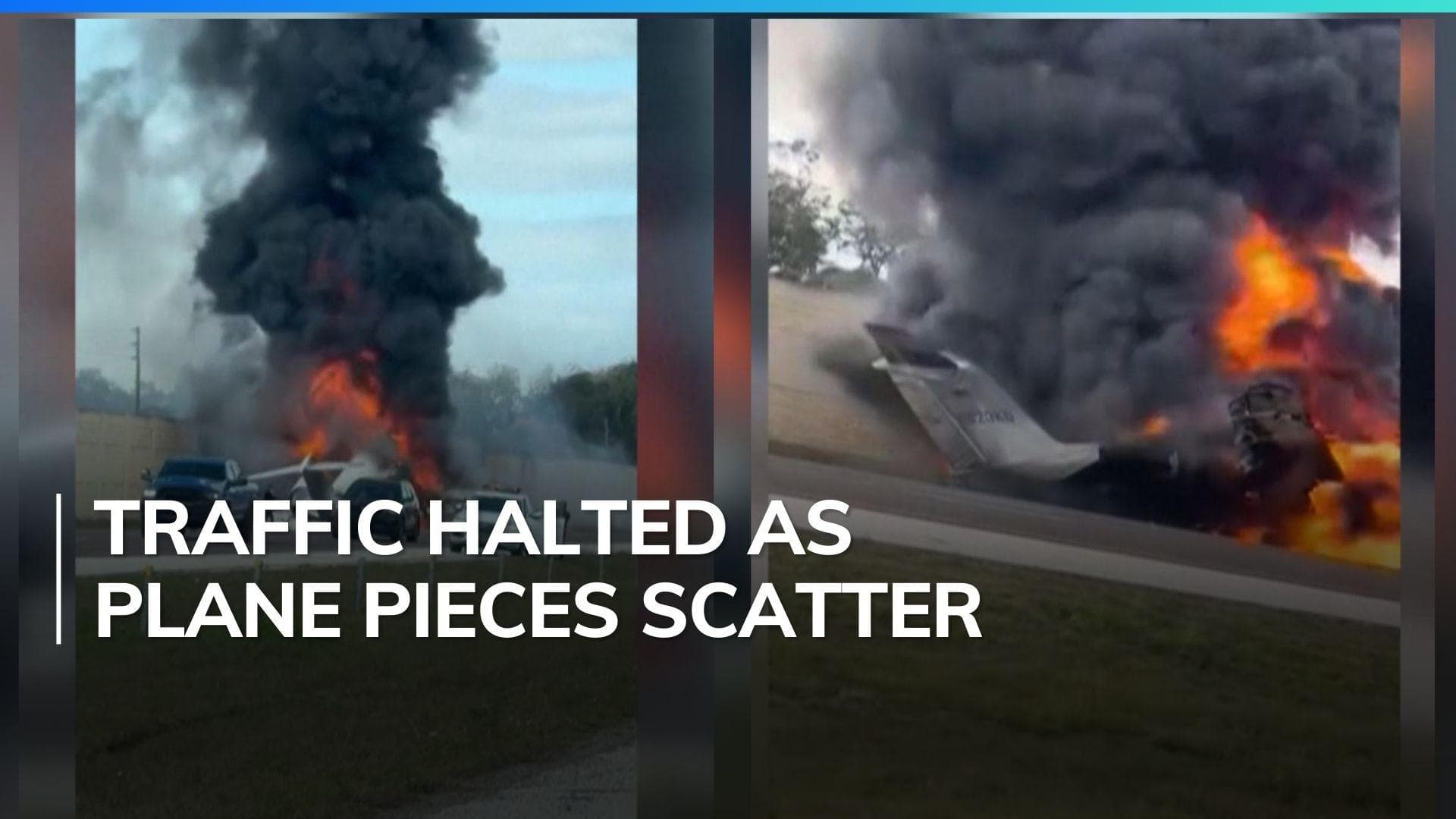 2 dead as plane making emergency landing on US highway hits vehicle