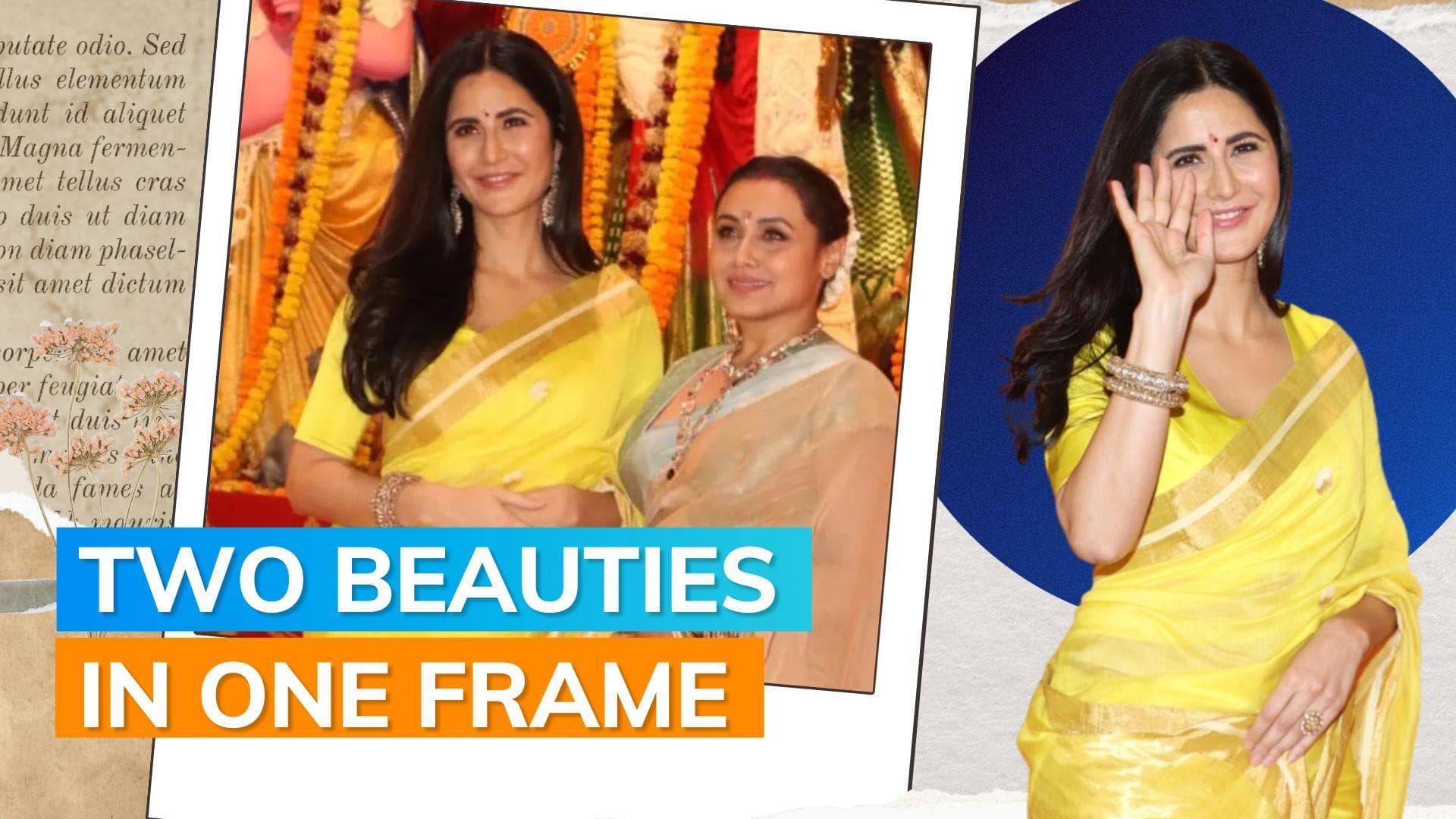 Durga Puja 2023: Katrina Kaif joins festivities; poses with Rani Mukerji at pandal