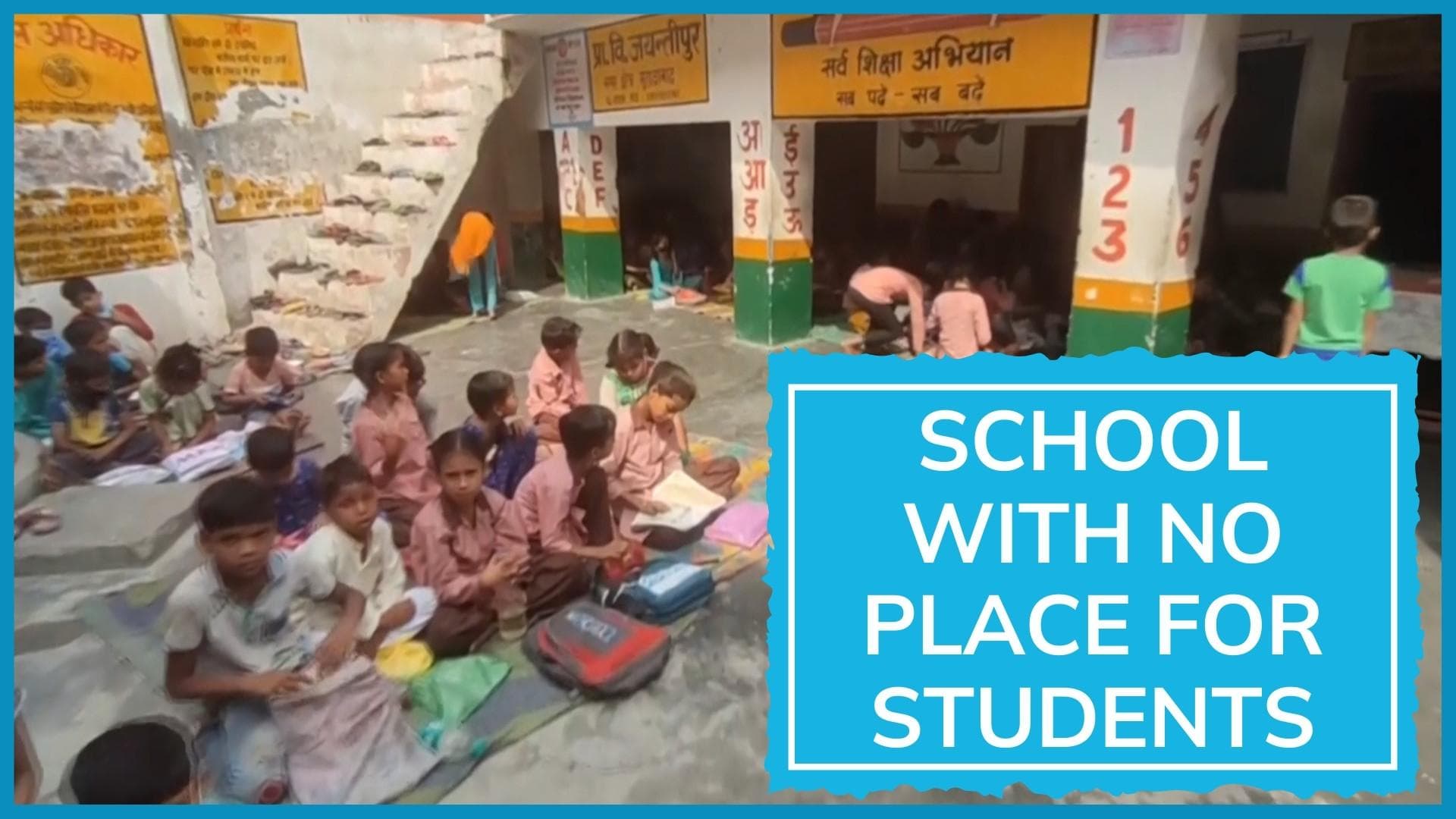 Amid scorching heat, students made to study in the sun in Moradabad