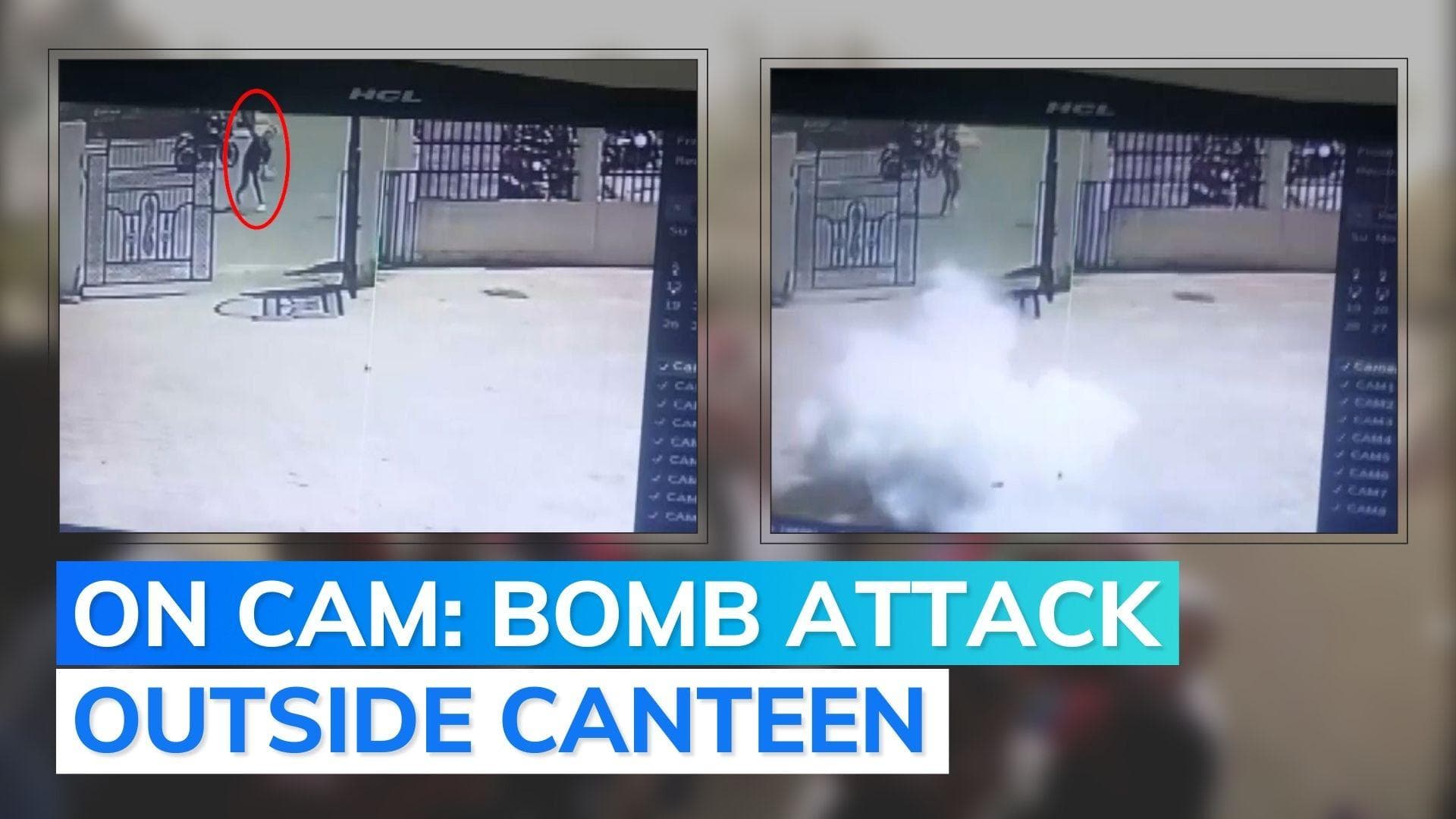 Watch: bombs thrown on university premises in MP's Jabalpur; blasts caught on CCTV