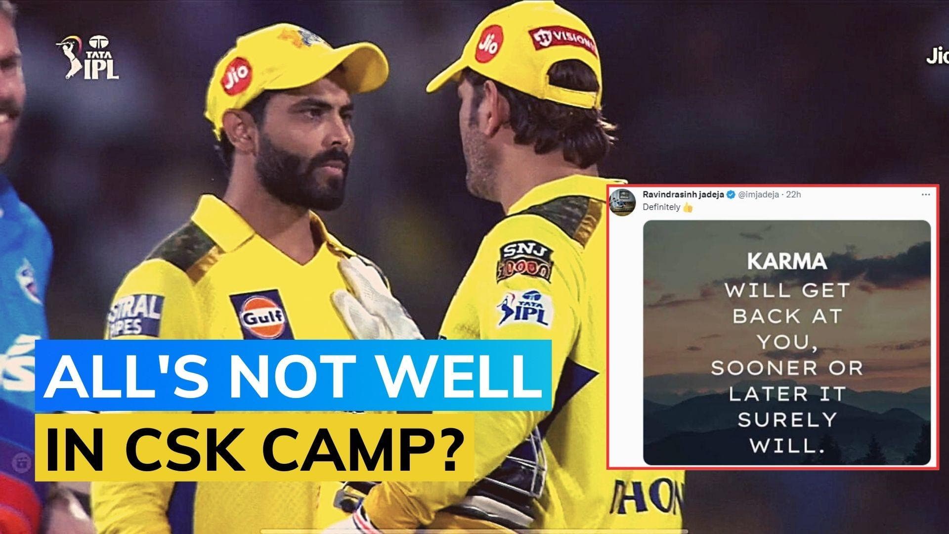 IPL 2023: Ravindra Jadeja vs MS Dhoni ? Wife Rivaba Jadeja's tweet sparks more speculation