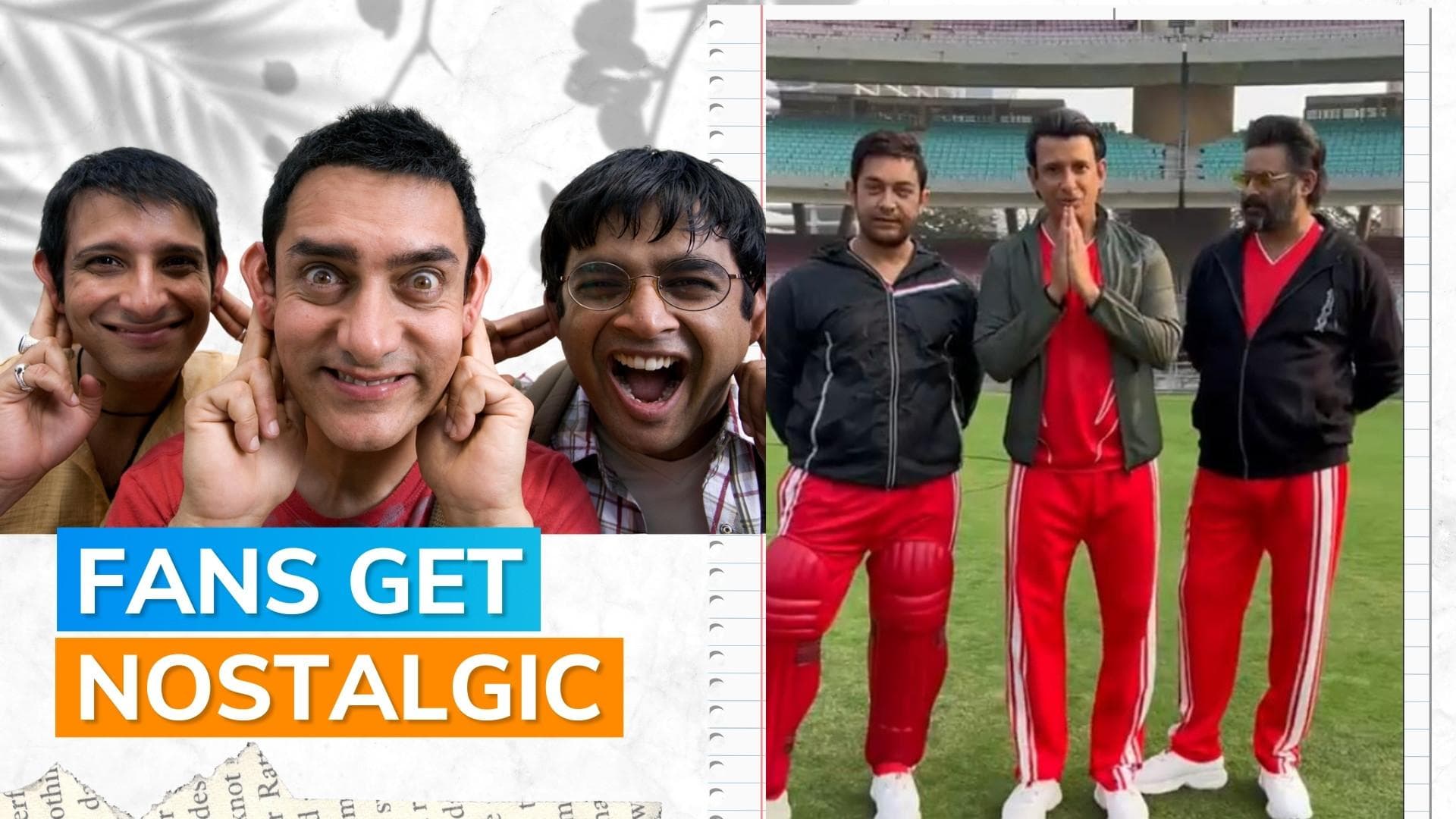 ‘3 Idiots’ stars Aamir Khan, Sharman Joshi, R Madhavan reunite; See video