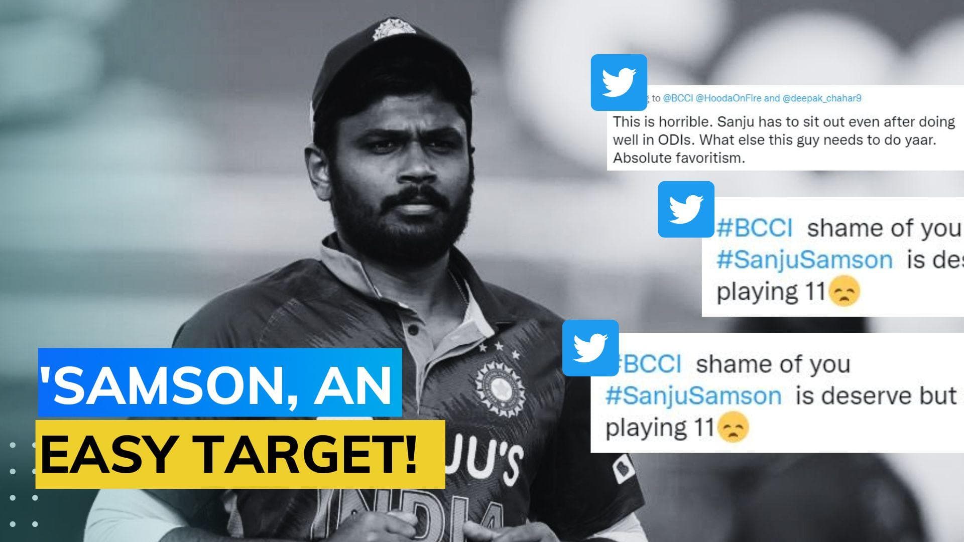 'Victim of favouritism!': Twitter calls out BCCI after Sanju Samson faces axe for 2nd ODI