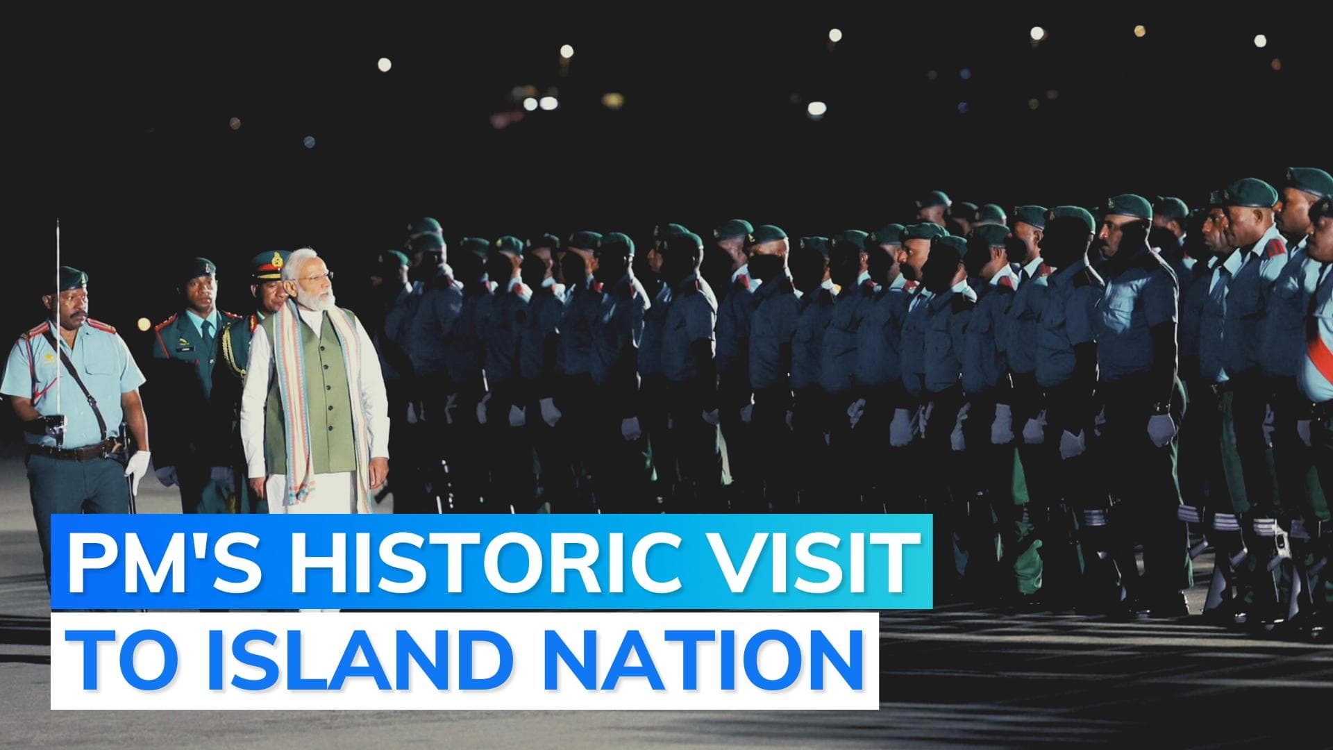 Traditional welcome for PM Modi as he arrives in Papua New Guinea | Watch