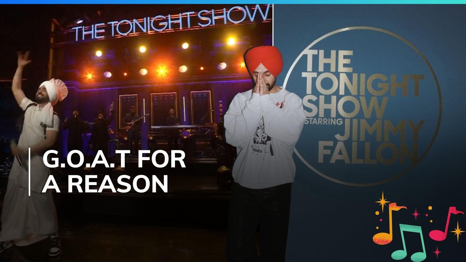Diljit Dosanjh performs 'Born To Shine' and 'G.O.A.T.' on Jimmy Fallon's 'The Tonight Show' | Watch