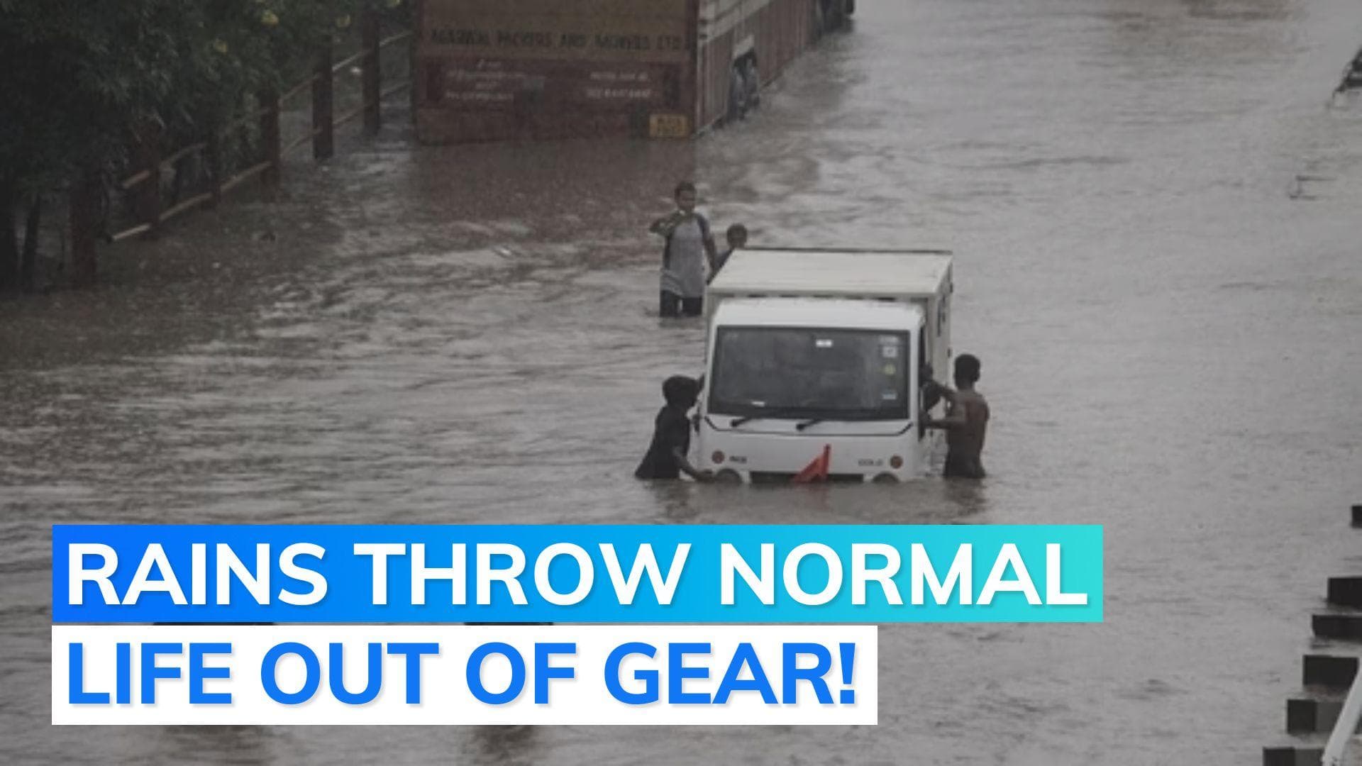 Gurugram residents wade through knee-deep water. Boats, tractors out on Chandigarh streets 