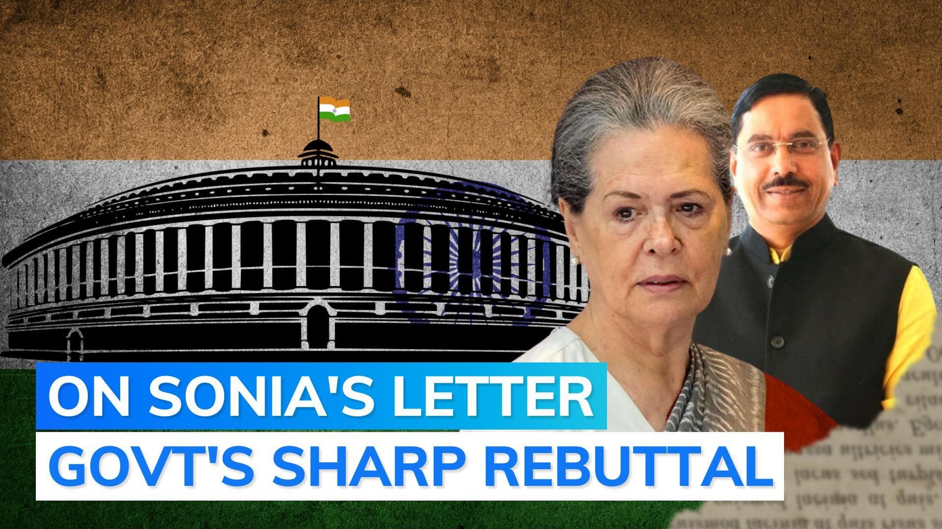 'Politicising functioning of Parliament': Pralhad Joshi responds to Sonia Gandhi's letter to PM