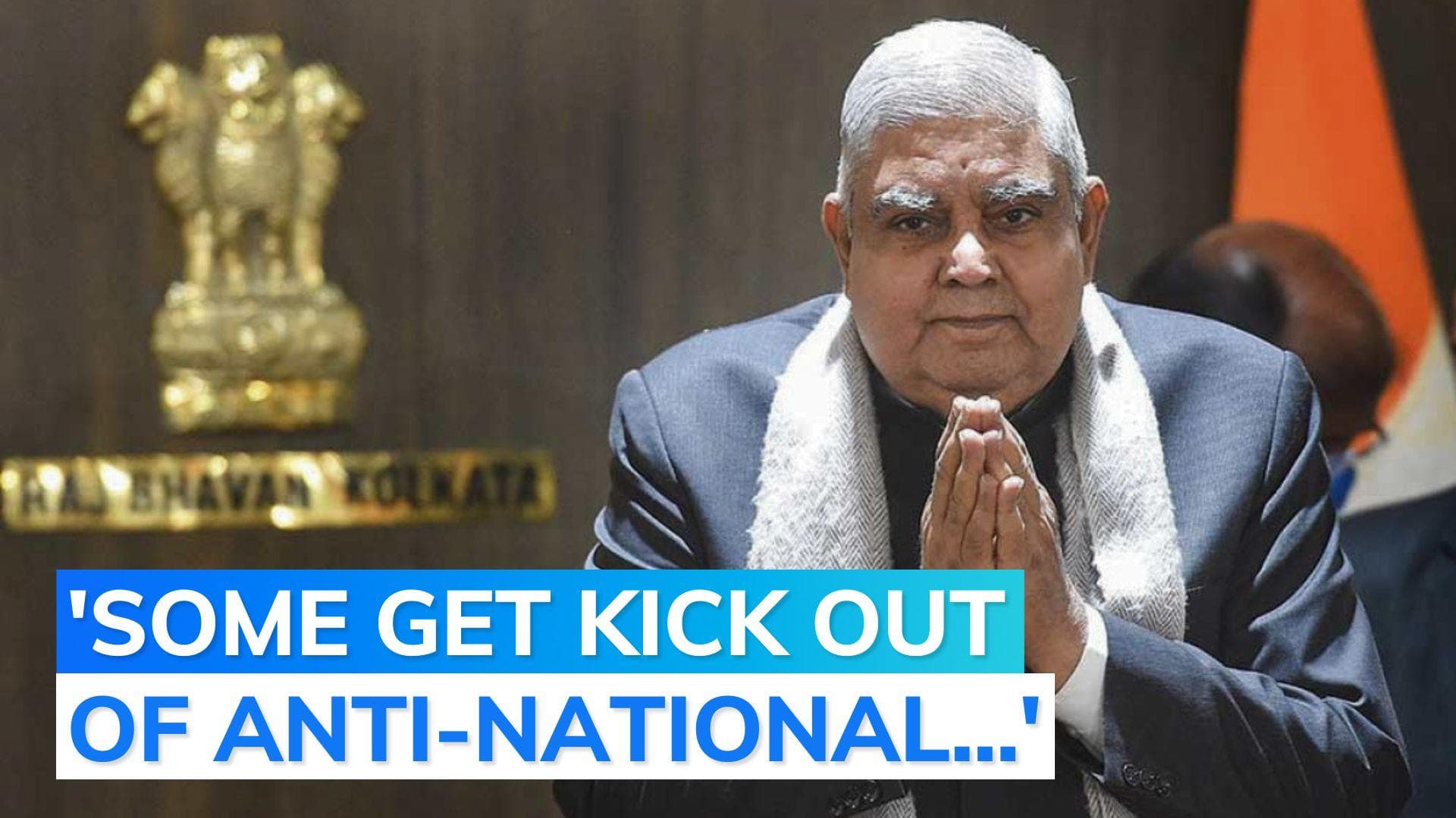 VP Dhankhar: 'anti-national narratives like Covid, must be eliminated'