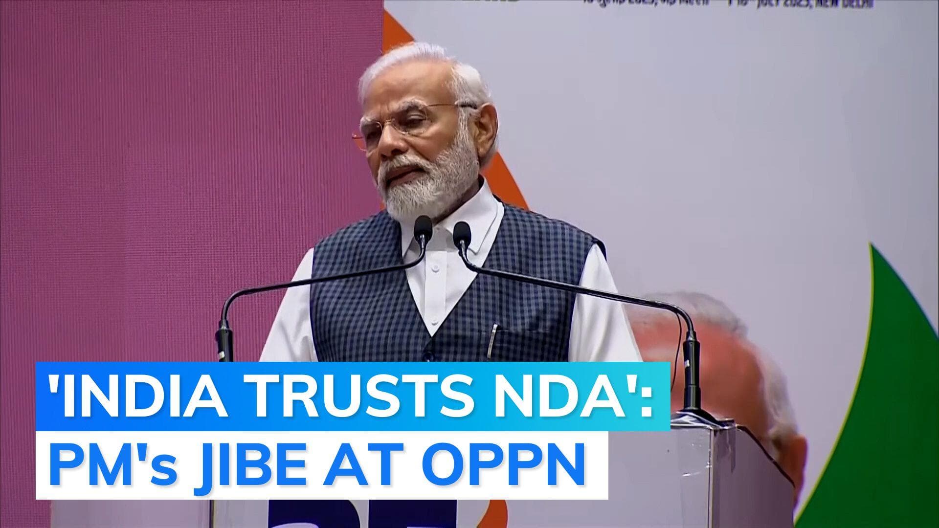 Watch: PM Modi counters Opposition's INDIA with new NDA meaning