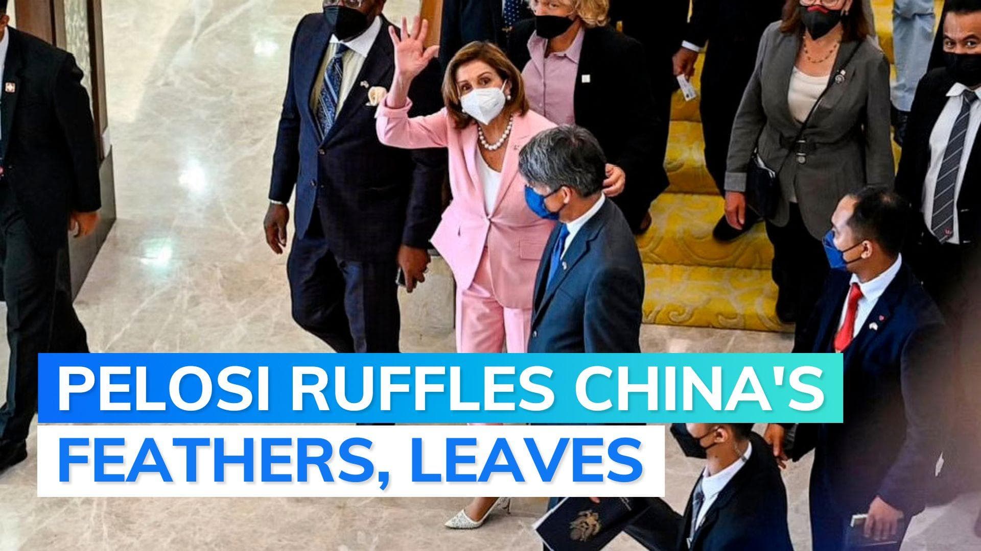 US House Speaker Nancy Pelosi leaves Taiwan after a high-tension visit
