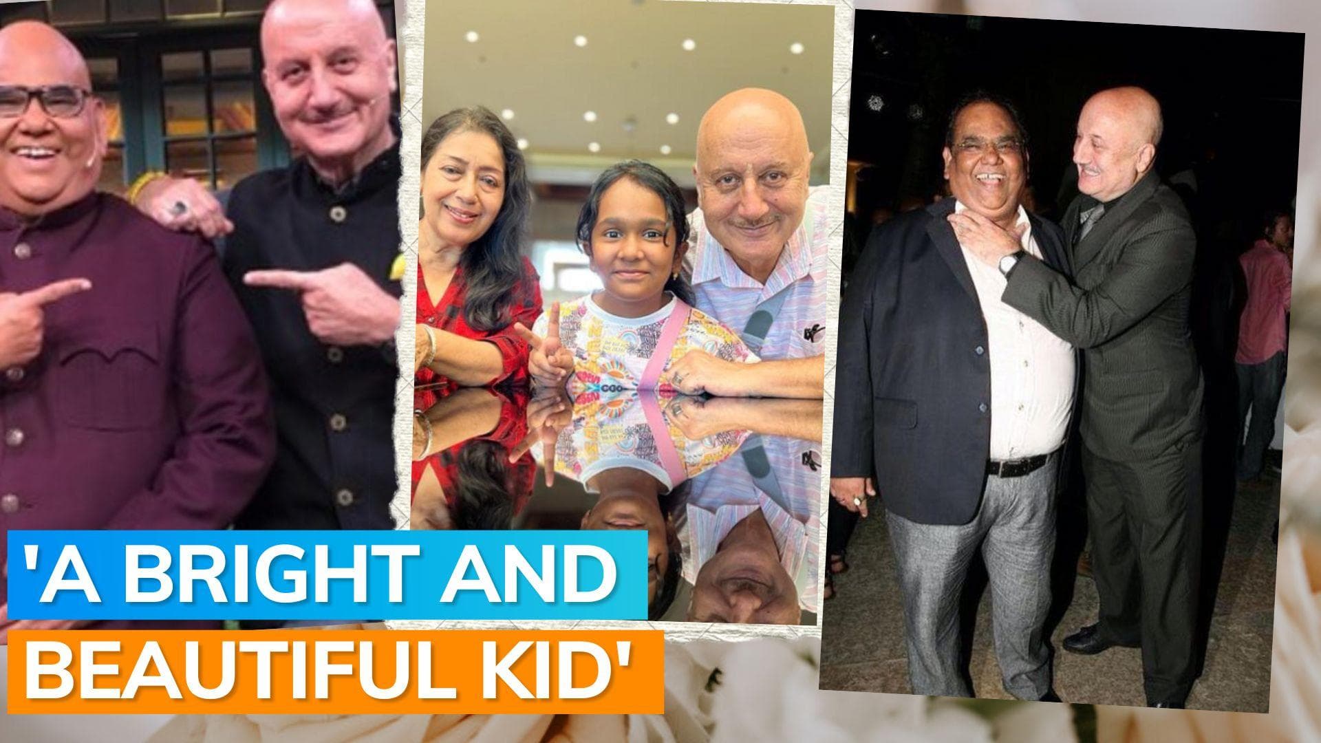 Anupam Kher catches up with Satish Kaushik's daughter Vanshika, promises to launch her in film