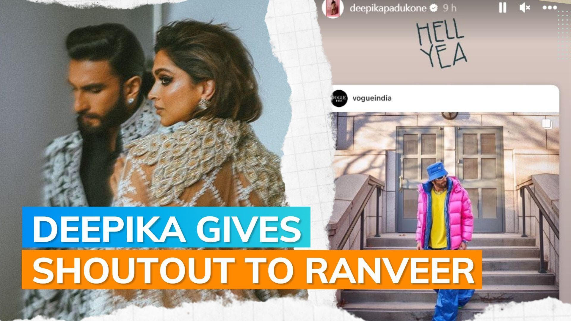 Deepika Padukone turns cheerleader for Ranveer Singh a day after skipping birthday post for him