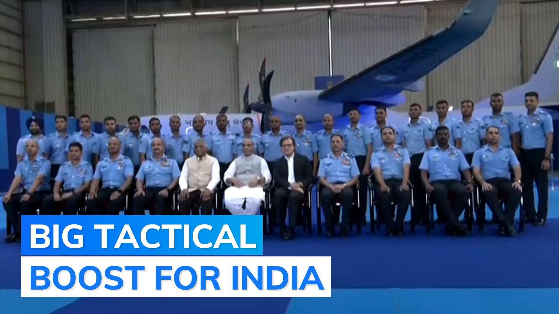 Watch: Indian Air Force inducts C-295, Rajnath Singh takes aircraft tour