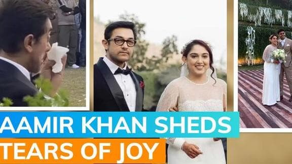 Aamir Khan tears up as Ira Khan and Nupur Shikhare say 'I do' at Udaipur wedding | watch 