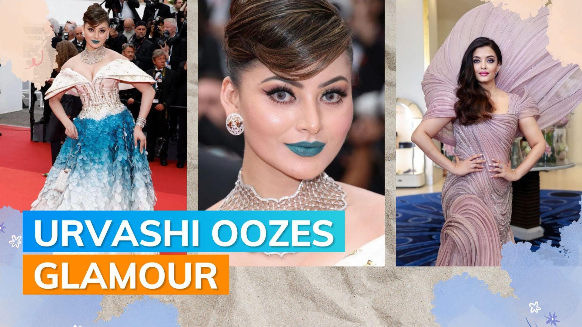 Cannes 2023: Urvashi Rautela sports blue lips in second red carpet appearance