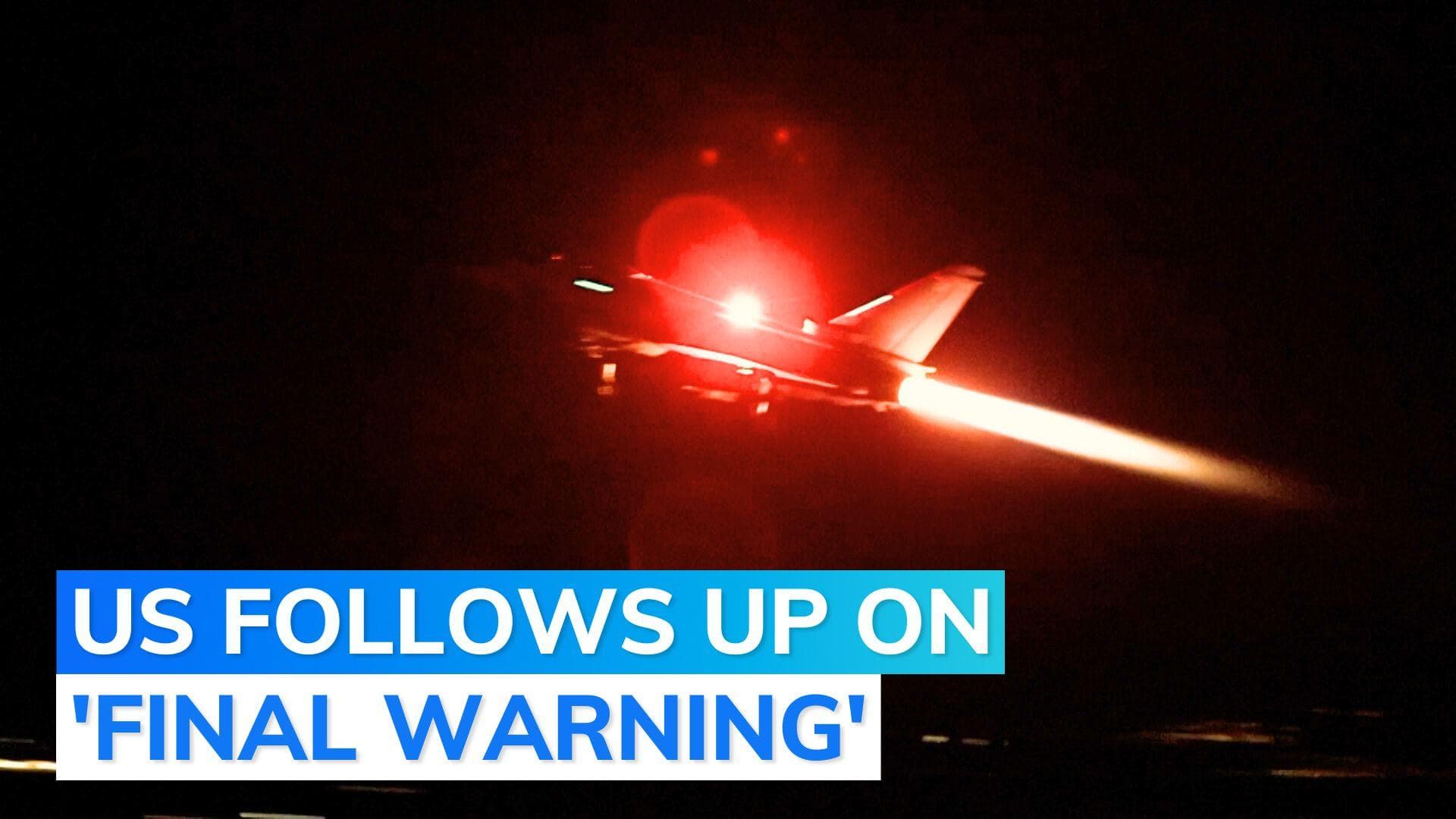 Red Sea attacks: US, British forces bomb multiple Houthi locations in Yemen