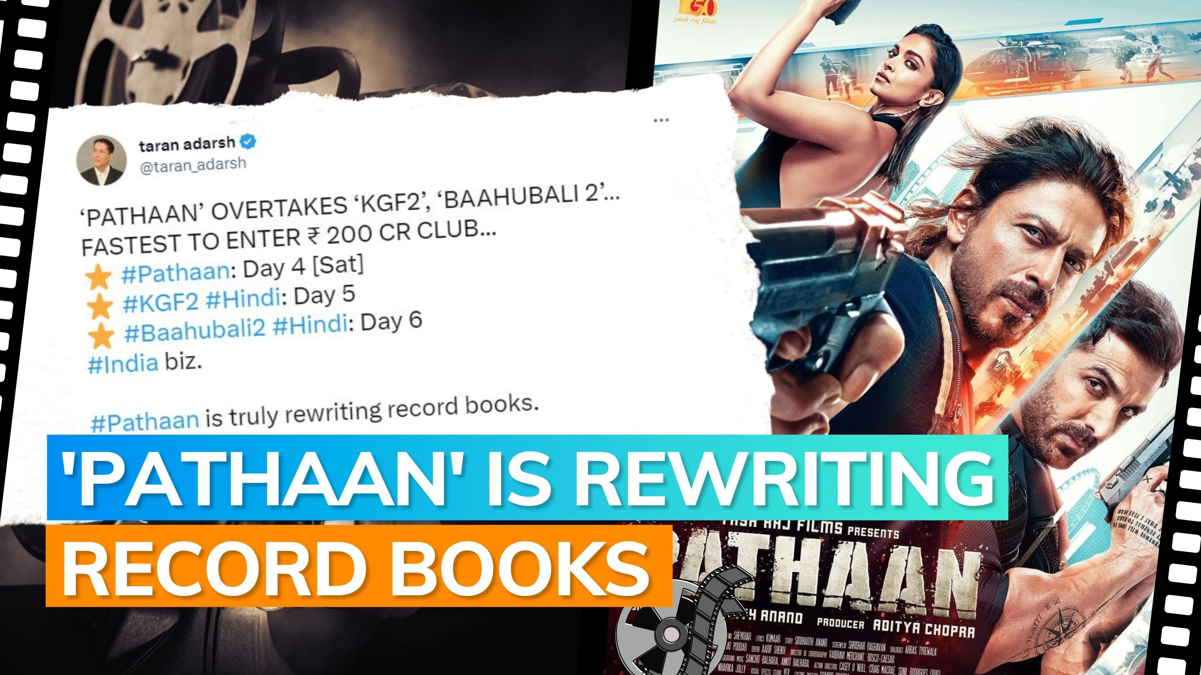 'Pathaan' becomes the fastest film to enter Rs 200 crore club beating ‘KGF 2’ and ‘Baahubali 2’  