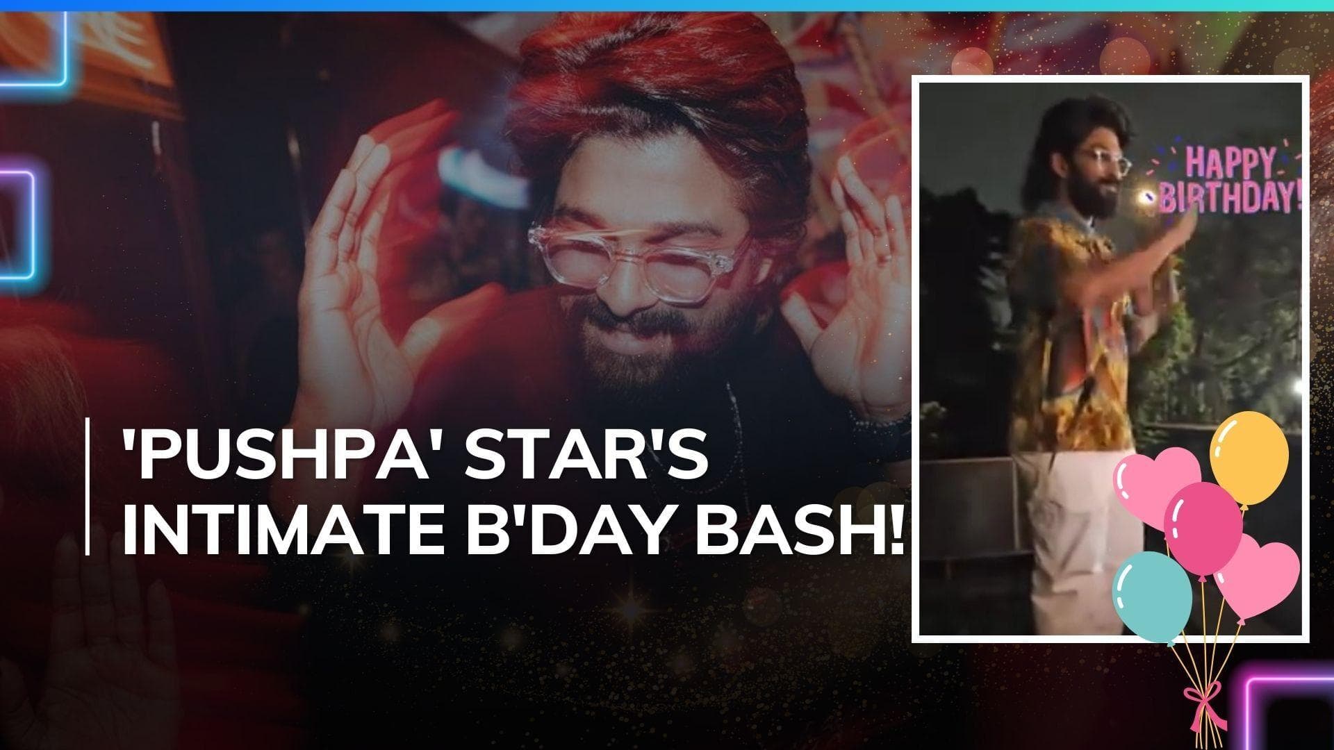 Allu Arjun clocks in birthday with wife Sneha Reddy, friends; see inside pics 