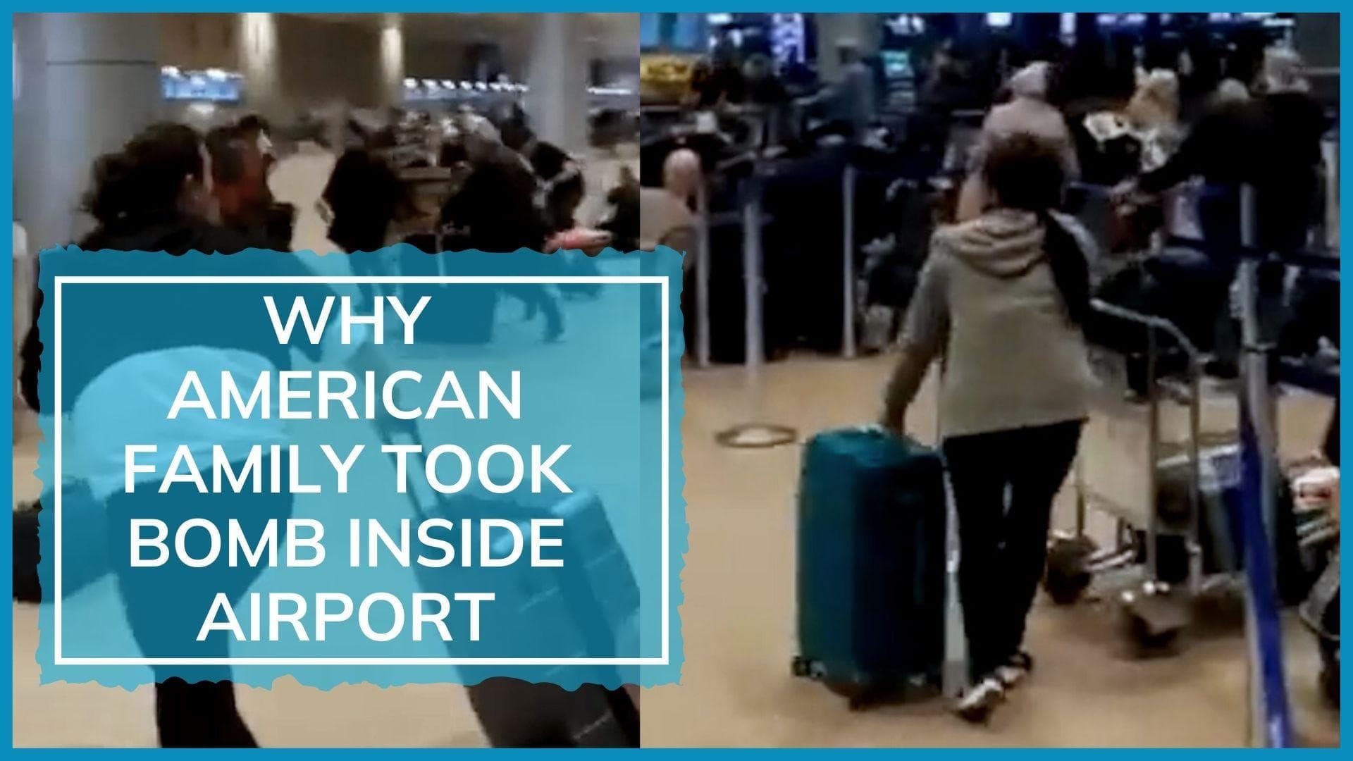 Bomb at airport: watch passengers fleeing from Israel airport as American family brings artillery shell