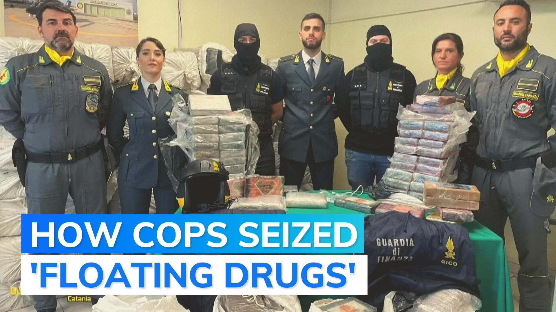 Italy: authorities seize 70 connected waterproof packages carrying cocaine in Sicily sea