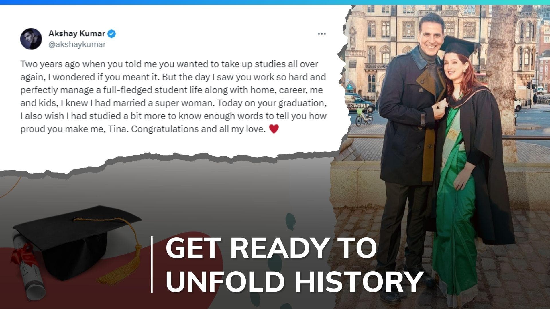 Akshay Kumar pens heartwarming note for 'super woman' Twinkle Khanna as she graduates; see post