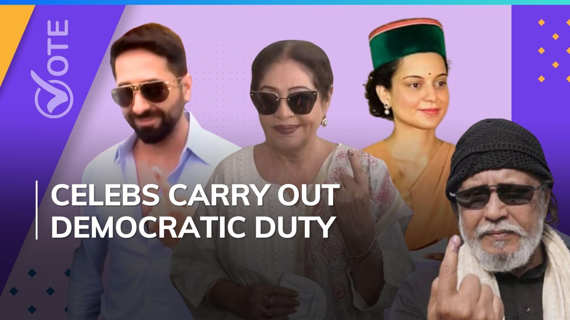 From Kangana Ranaut to Ayushmann Khurrana: These celebs have cast their votes in the last phase 