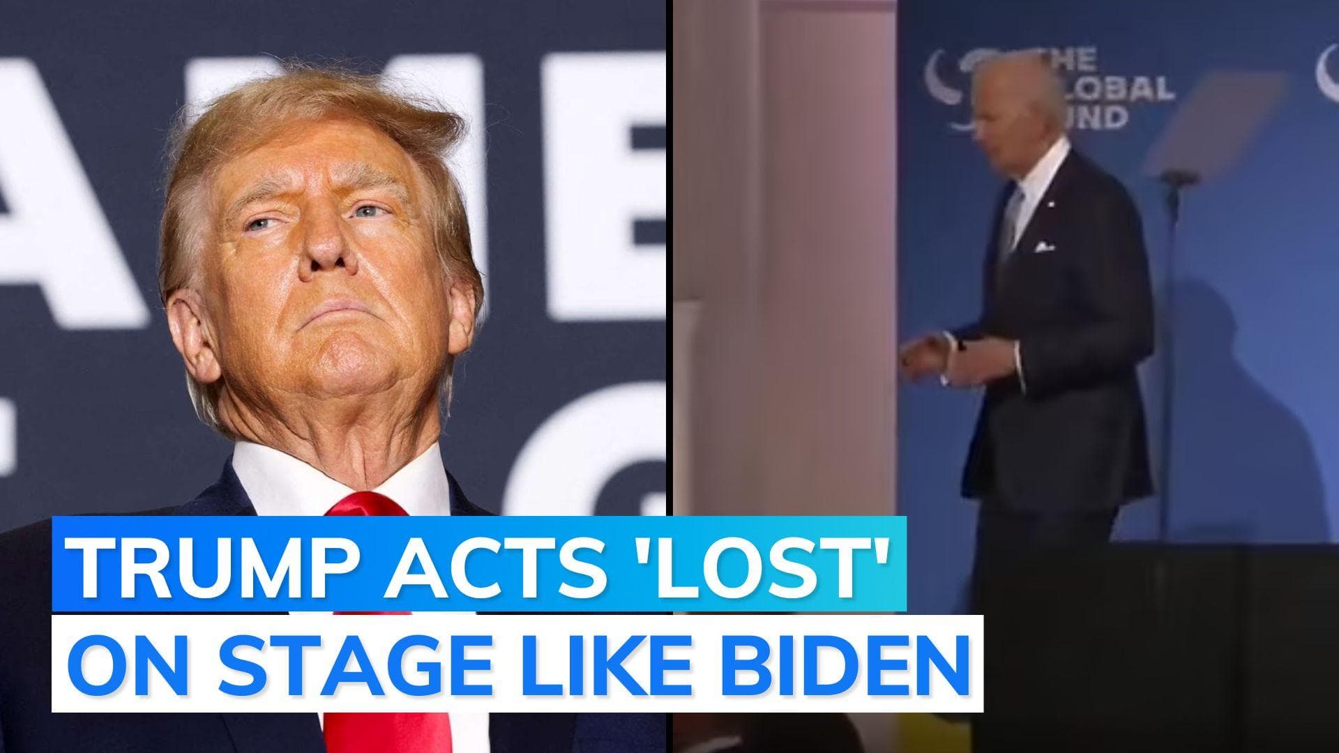 'Where the hell am I?' Trump imitates Biden 'getting lost' on stage