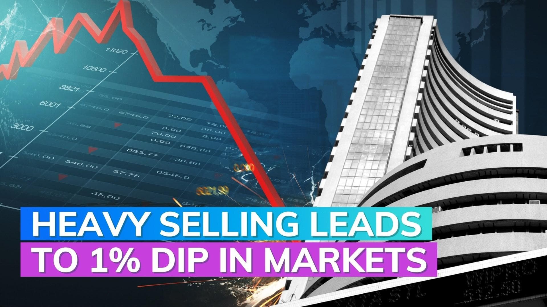 Another day of red for the stock markets: Sensex, Nifty end 1% lower