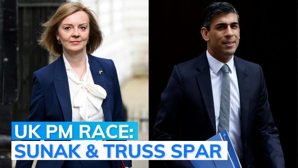 Watch: Rishi Sunak & Liz Truss spar in television debate